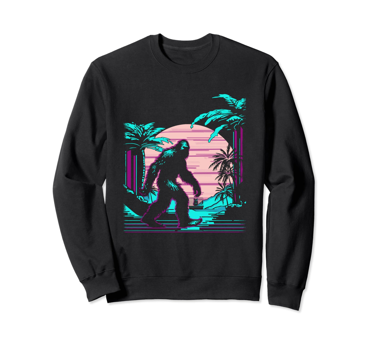 Bigfoot Vaporwave Aesthetic 90S Sweatshirt - Aesthetic Graphic Unisex - T-Shirt, Sweatshirt, Hoodie