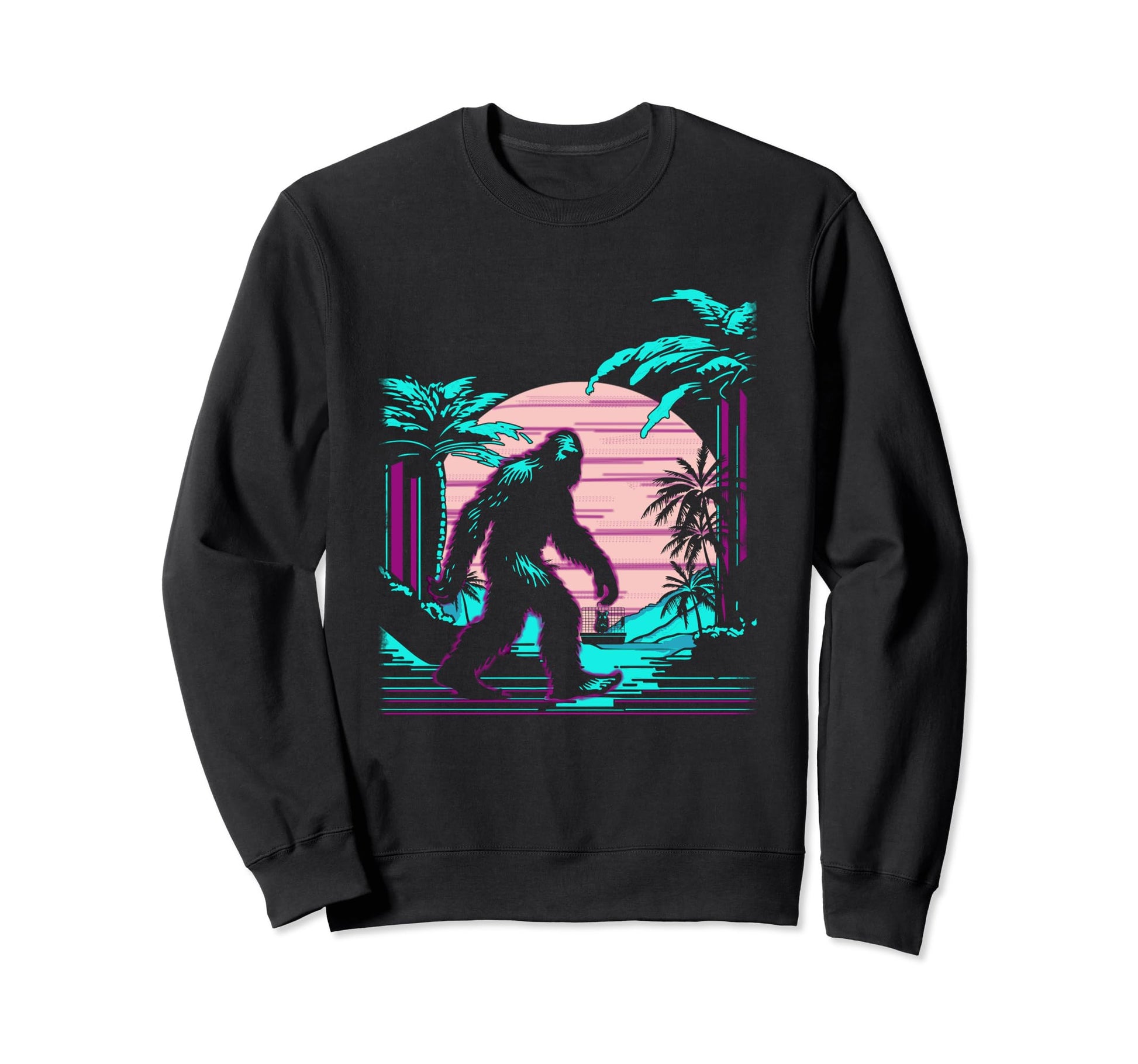 Bigfoot Vaporwave Aesthetic 90S Sweatshirt - Aesthetic Graphic Unisex - T-Shirt, Sweatshirt, Hoodie