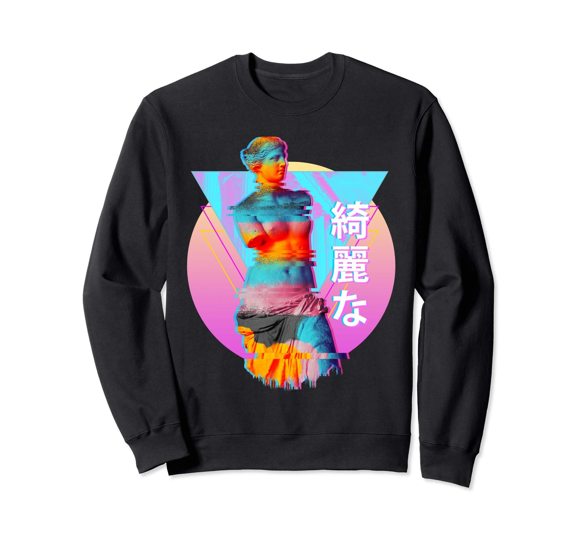 Venus Statue Glitch Art Vaporwave Sweatshirt - Minimalist Print for Adults - T-Shirt, Sweatshirt, Hoodie