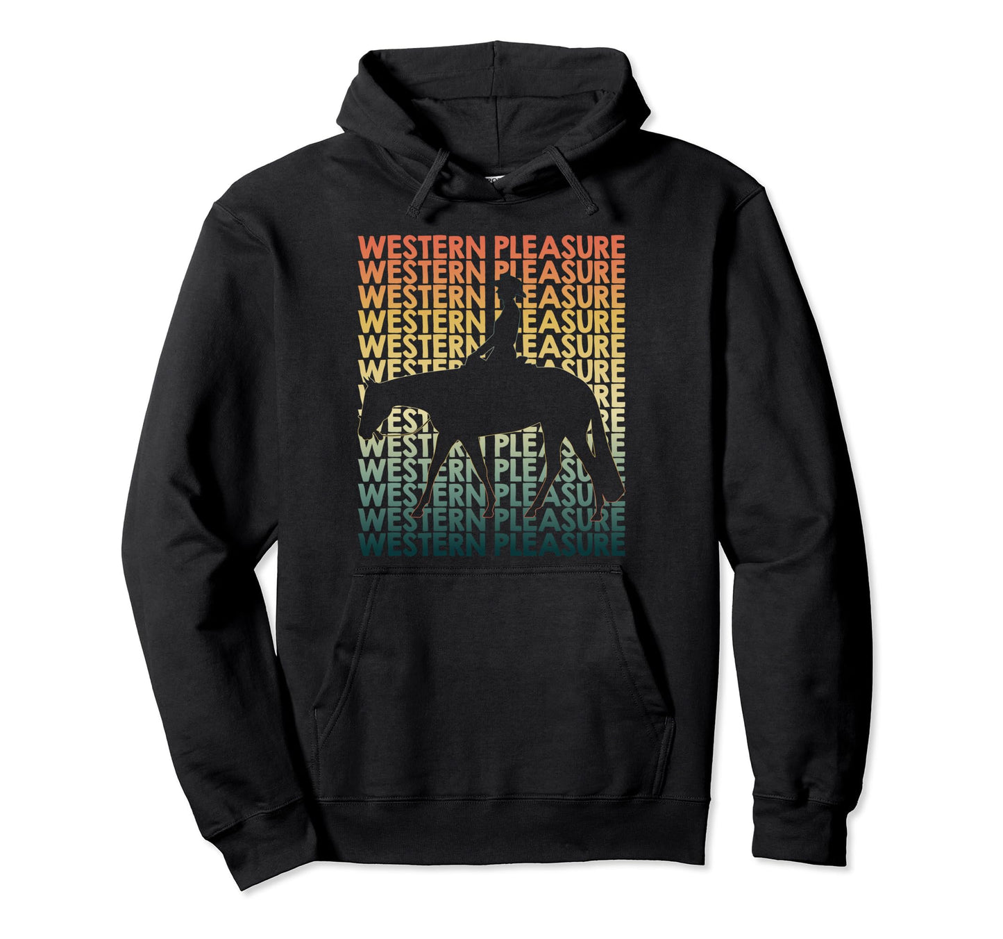 Western Pleasure Repetitive Equestrian Hoodie - Casual Everyday Wear Unisex - T-Shirt, Sweatshirt, Hoodie