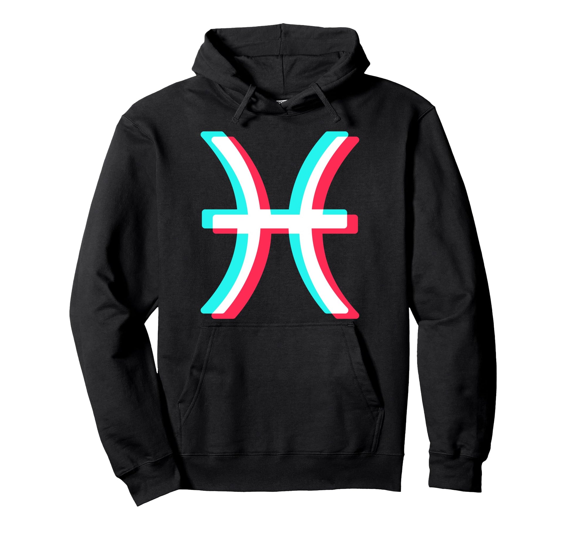 Pisces Glitch Aesthetic Vaporwave Hoodie - Streetwear Style for Adults - T-Shirt, Sweatshirt, Hoodie
