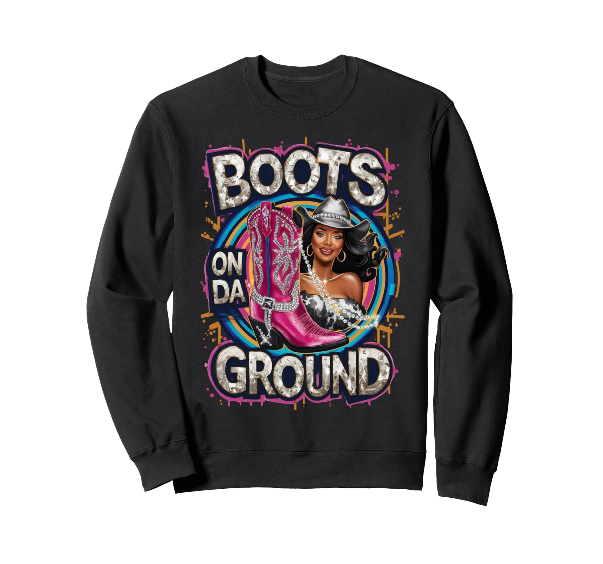Boots Da Ground Western Country Sweatshirt - Novelty Apparel Men Women - T-Shirt, Sweatshirt, Hoodie