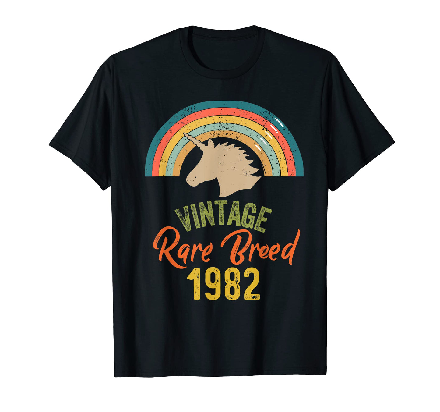 Rainbow Unicorn 40Th Birthday 1982 T-Shirt - Aesthetic Graphic Men Women - T-Shirt, Sweatshirt, Hoodie