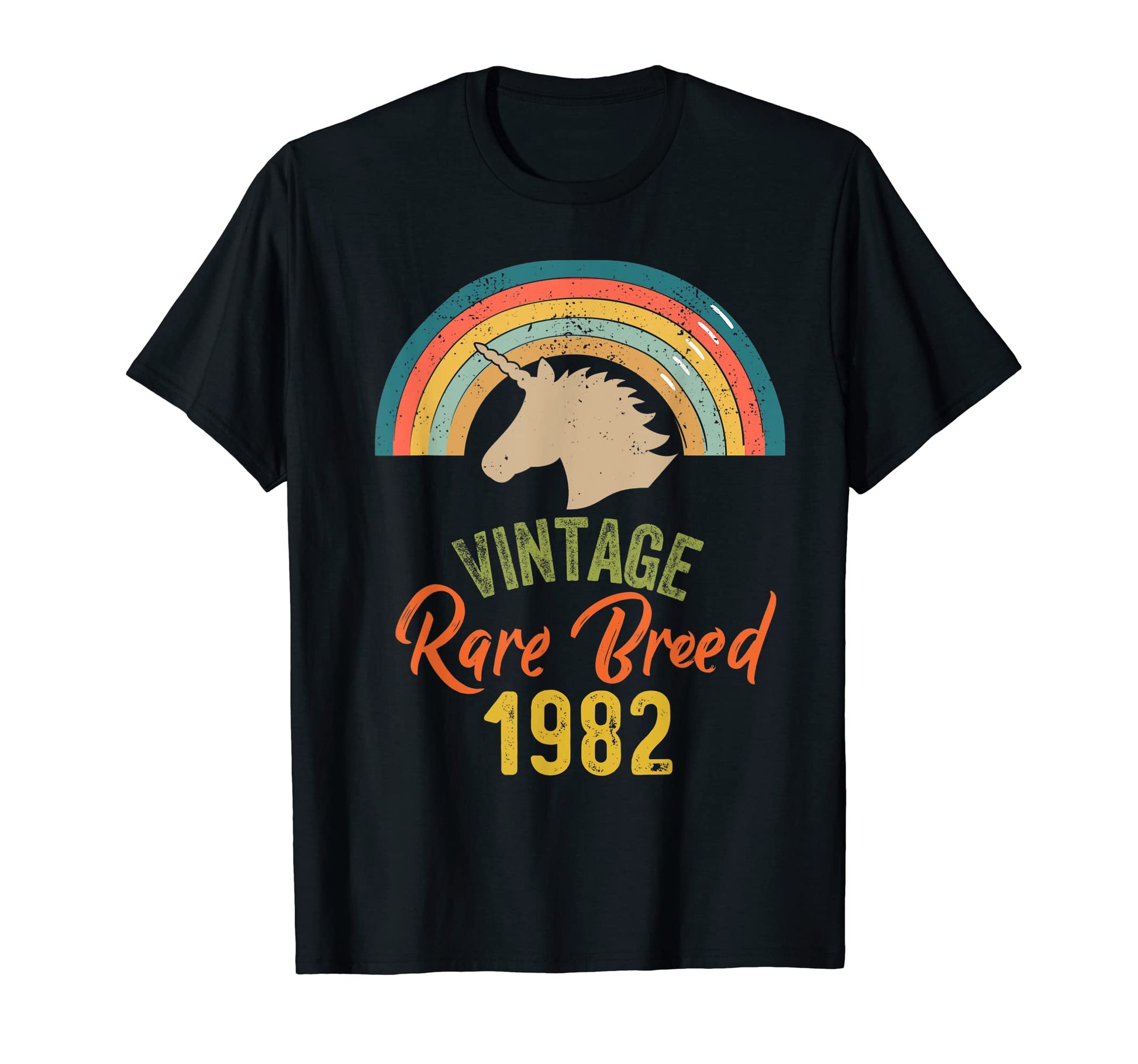 Rainbow Unicorn 40Th Birthday 1982 T-Shirt - Aesthetic Graphic Men Women - T-Shirt, Sweatshirt, Hoodie