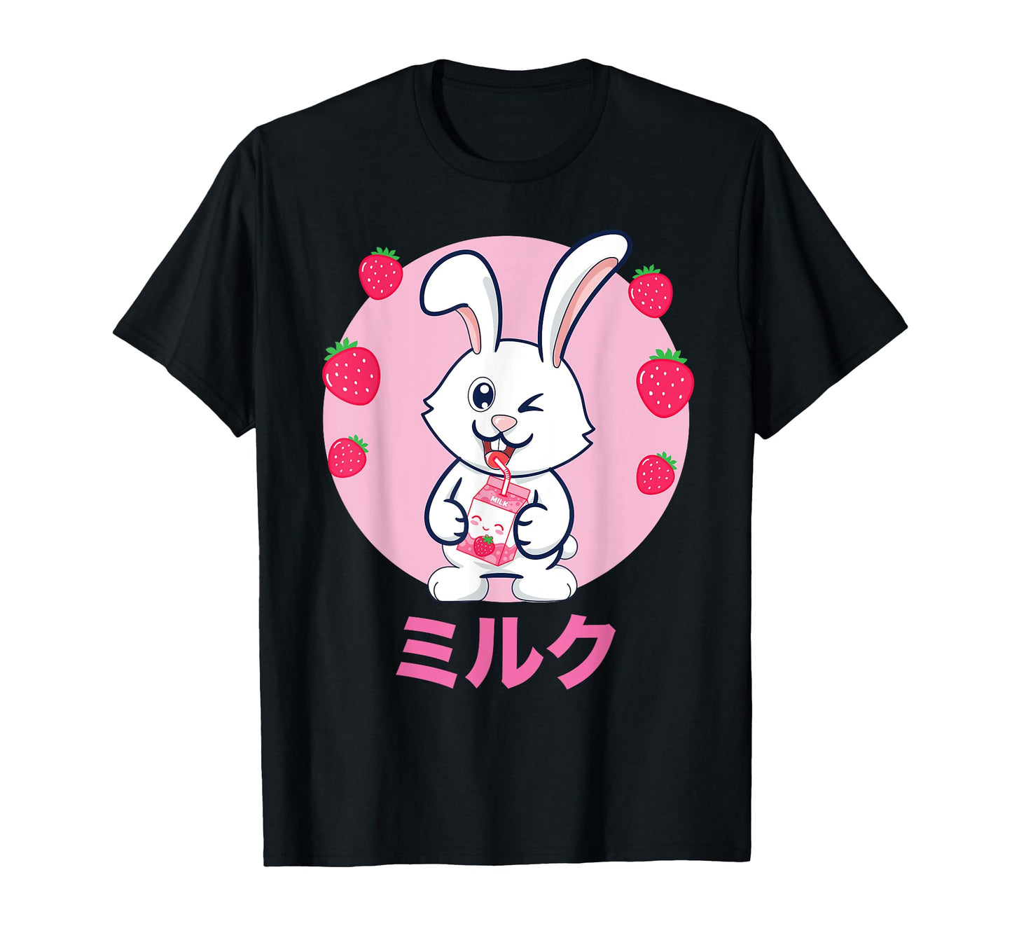 Rabbit Milkshake Vaporwave T-Shirt - Aesthetic Graphic for Adults - T-Shirt, Sweatshirt, Hoodie