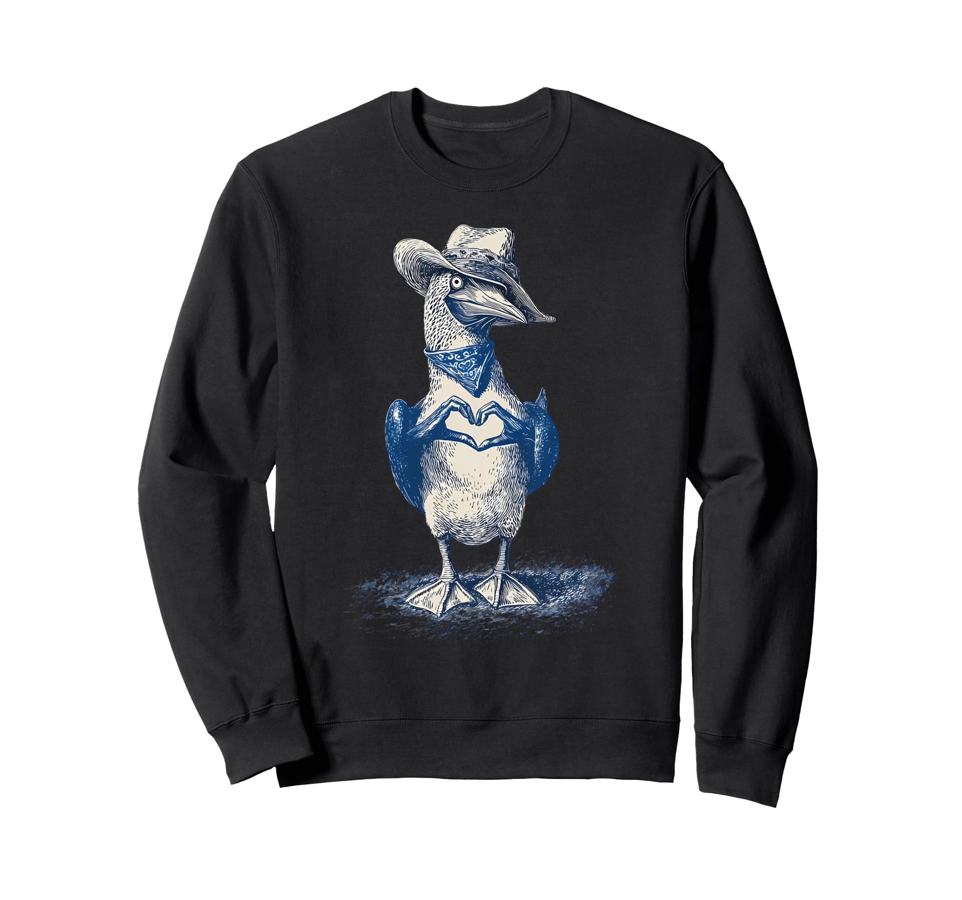 Blue Footed Booby Cowboy Cowgirl Sweatshirt - Fun Novelty Design Unisex - T-Shirt, Sweatshirt, Hoodie
