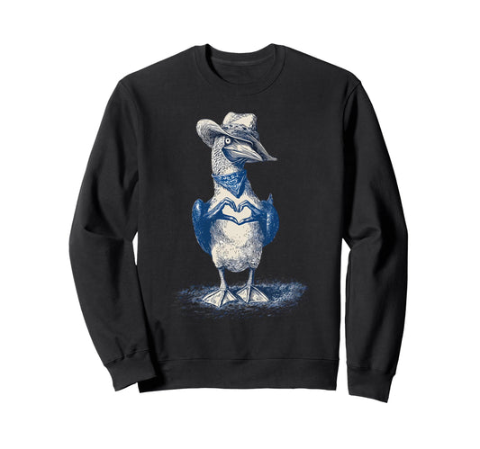 Blue Footed Booby Cowboy Cowgirl Sweatshirt - Fun Novelty Design Unisex - T-Shirt, Sweatshirt, Hoodie
