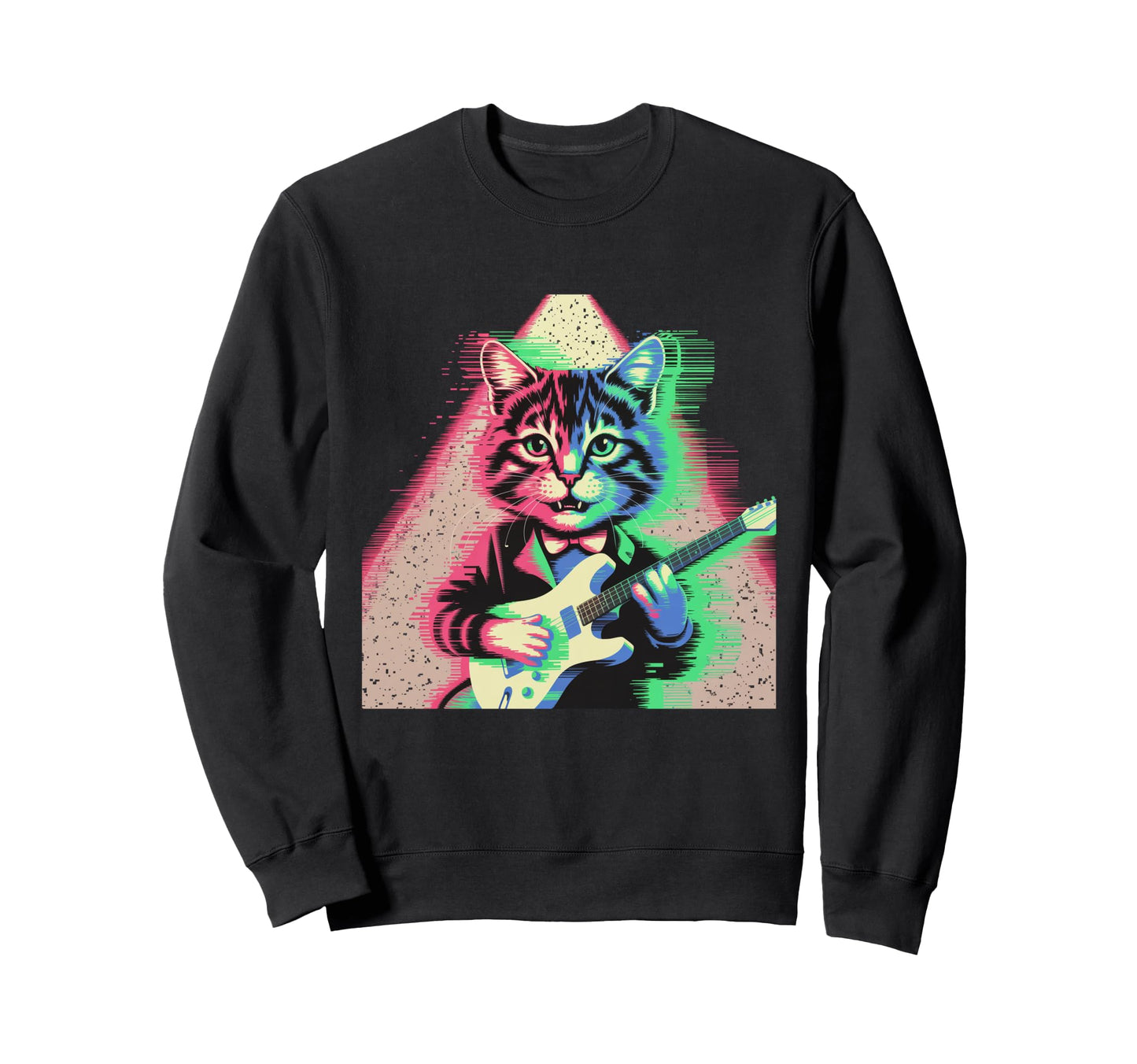 Japanese Vaporwave Cat Playing Sweatshirt - Fun Novelty Design Unisex - T-Shirt, Sweatshirt, Hoodie