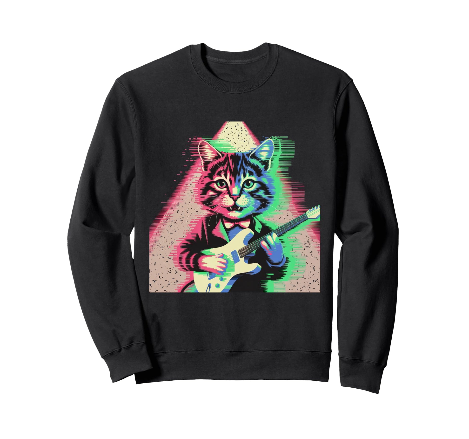 Japanese Vaporwave Cat Playing Sweatshirt - Fun Novelty Design Unisex - T-Shirt, Sweatshirt, Hoodie
