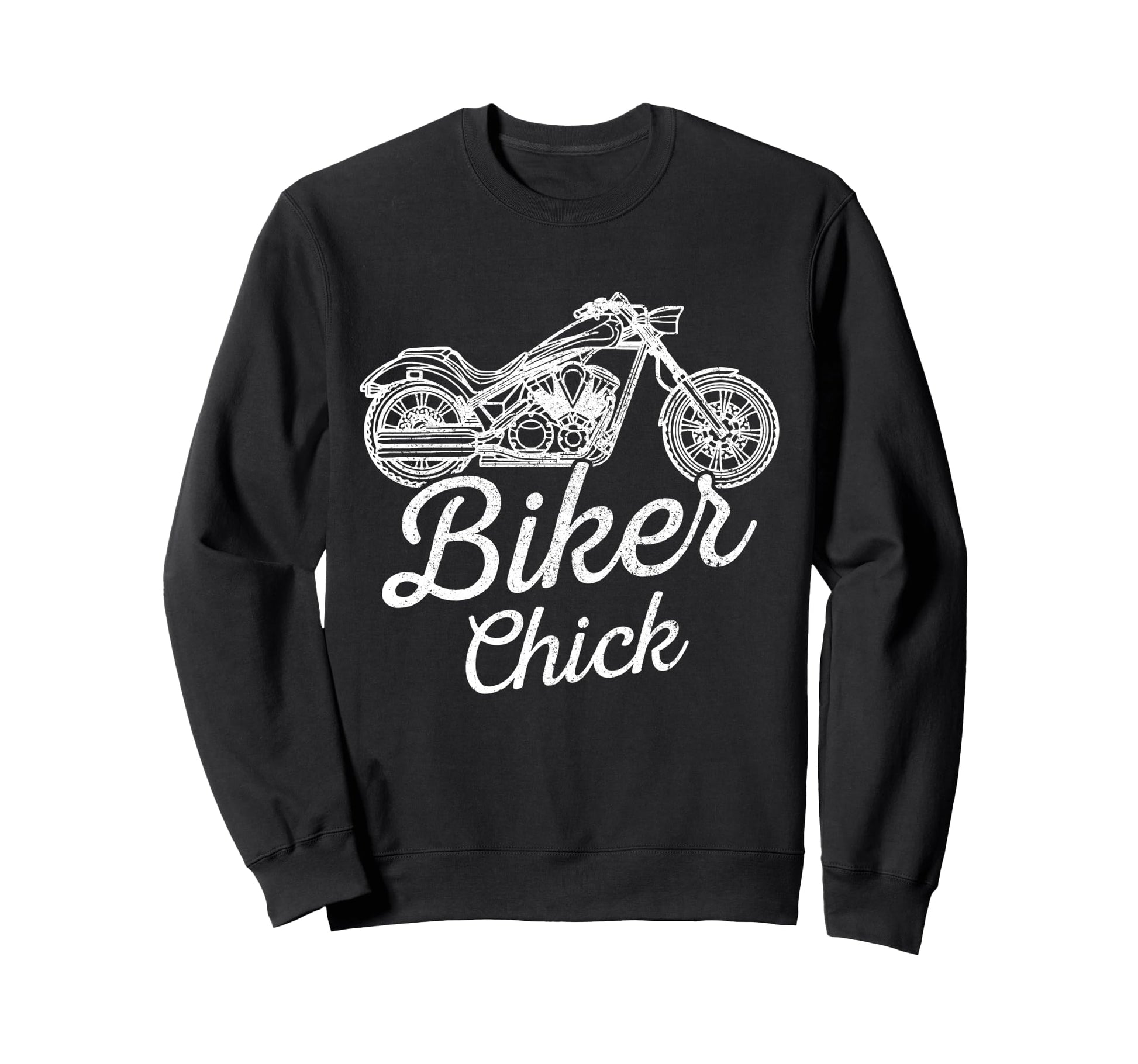 Biker Chick Motorcycle Biker Sweatshirt - Custom Art Print Unisex - T-Shirt, Sweatshirt, Hoodie