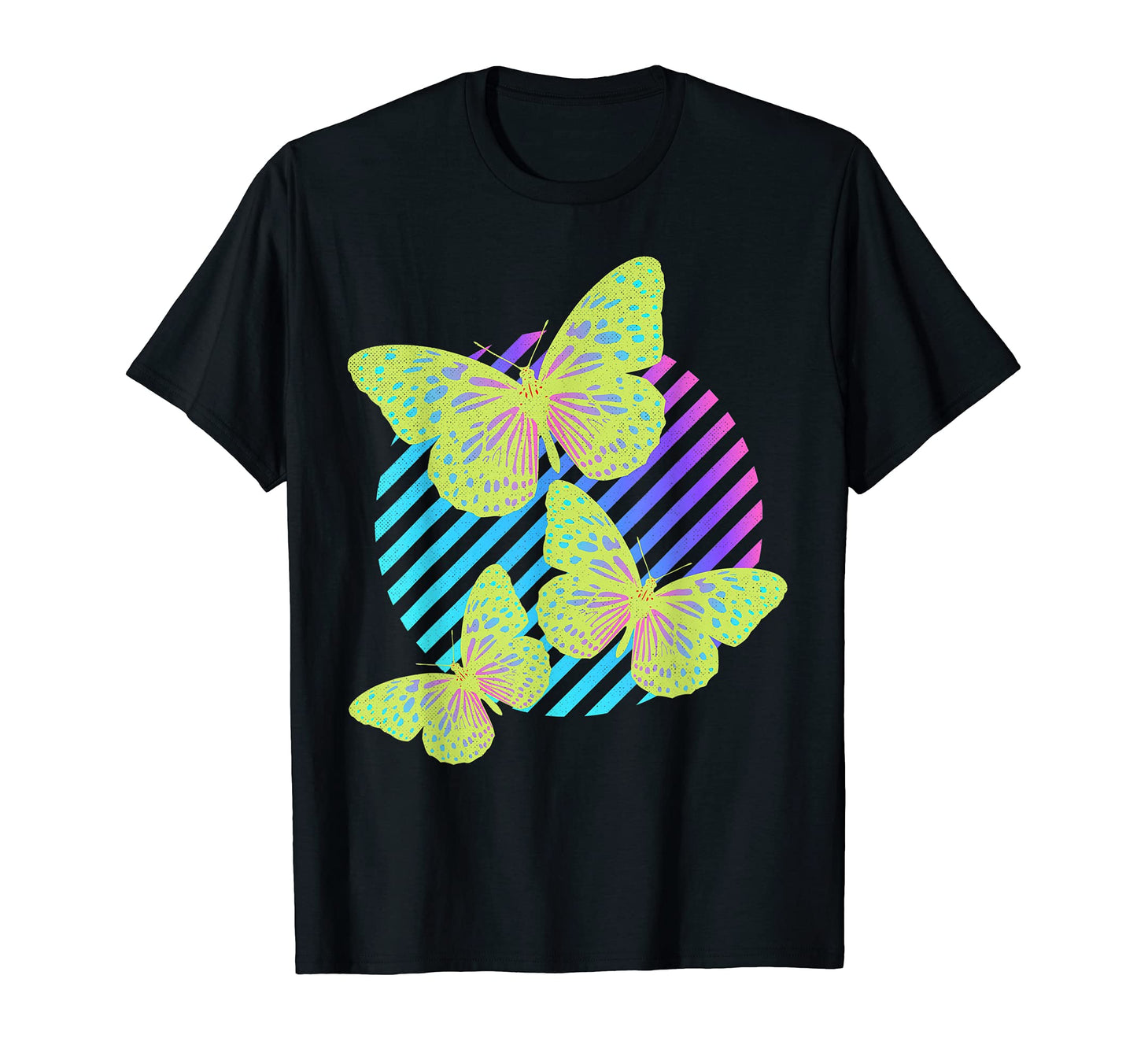 Psychedelic Butterfly Vaporwave T-Shirt - Custom Art Print Men Women - T-Shirt, Sweatshirt, Hoodie