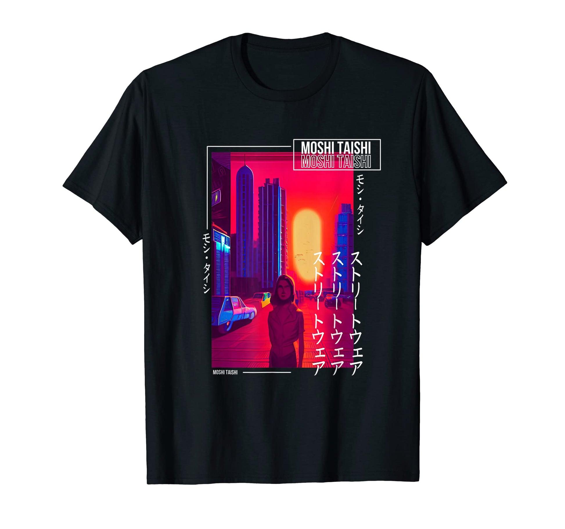 90S Synthwave Japanese Vaporwave Art T-Shirt - Unique Graphic Men Women - T-Shirt, Sweatshirt, Hoodie