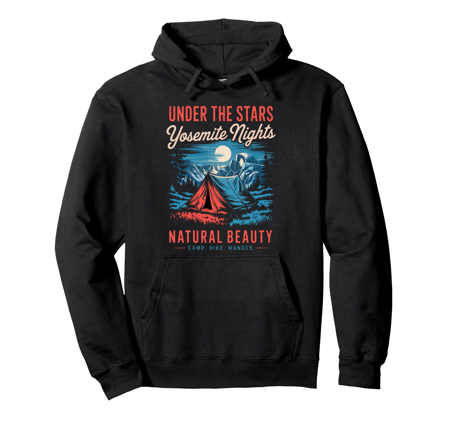 National Park Camping Yosemite Hoodie - Minimalist Print Men Women - T-Shirt, Sweatshirt, Hoodie