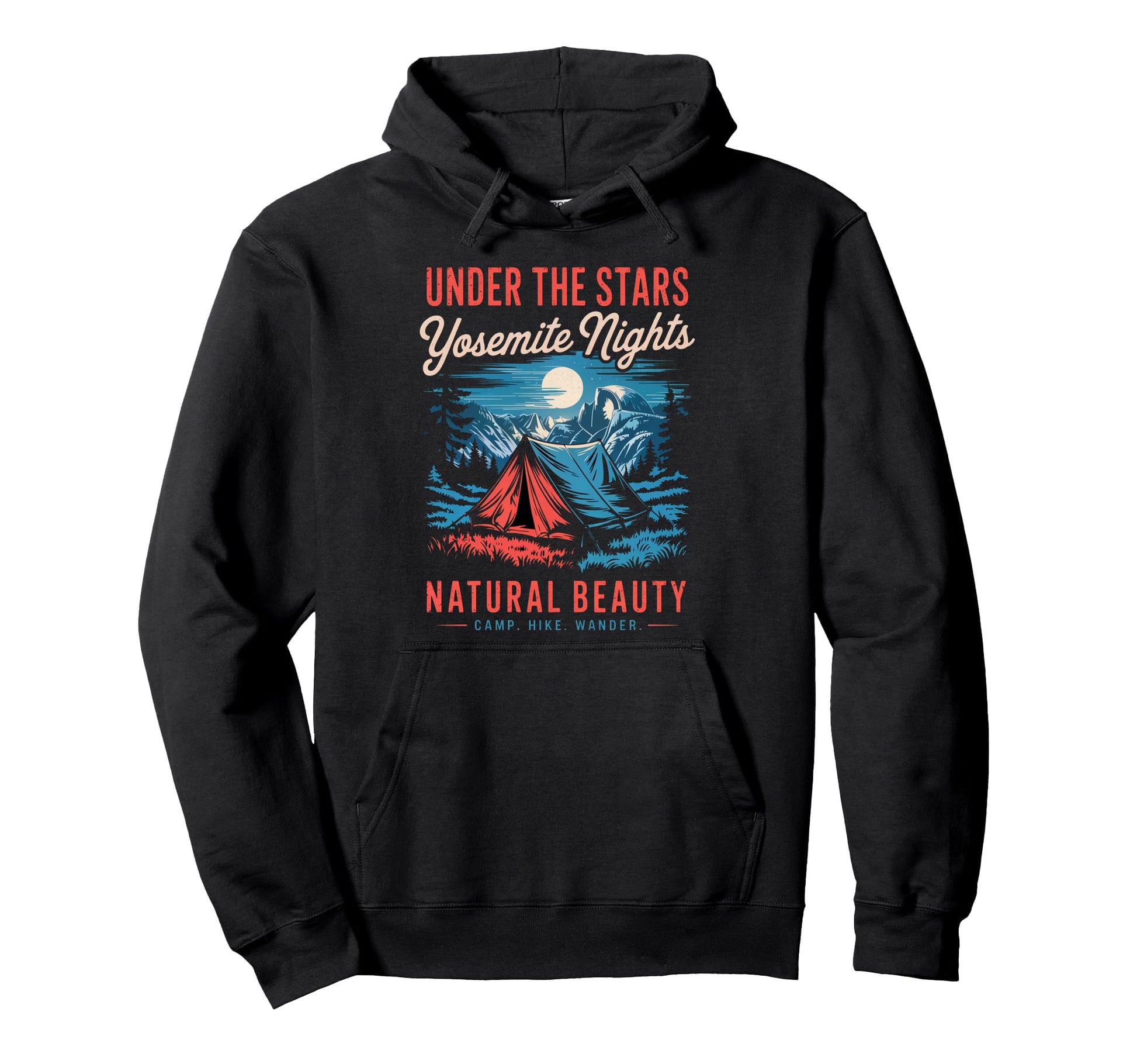 National Park Camping Yosemite Hoodie - Minimalist Print Men Women - T-Shirt, Sweatshirt, Hoodie