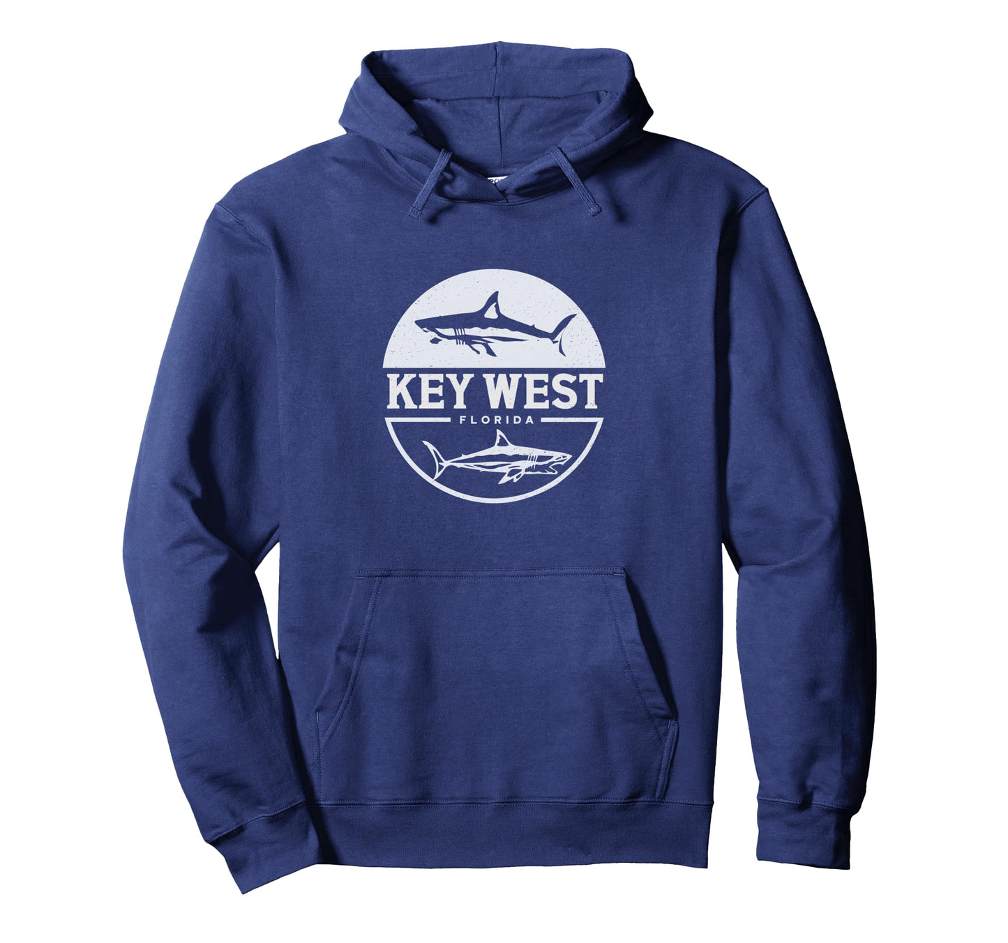 Key West Florida Shark Hoodie - Fun Novelty Design Men Women - T-Shirt, Sweatshirt, Hoodie