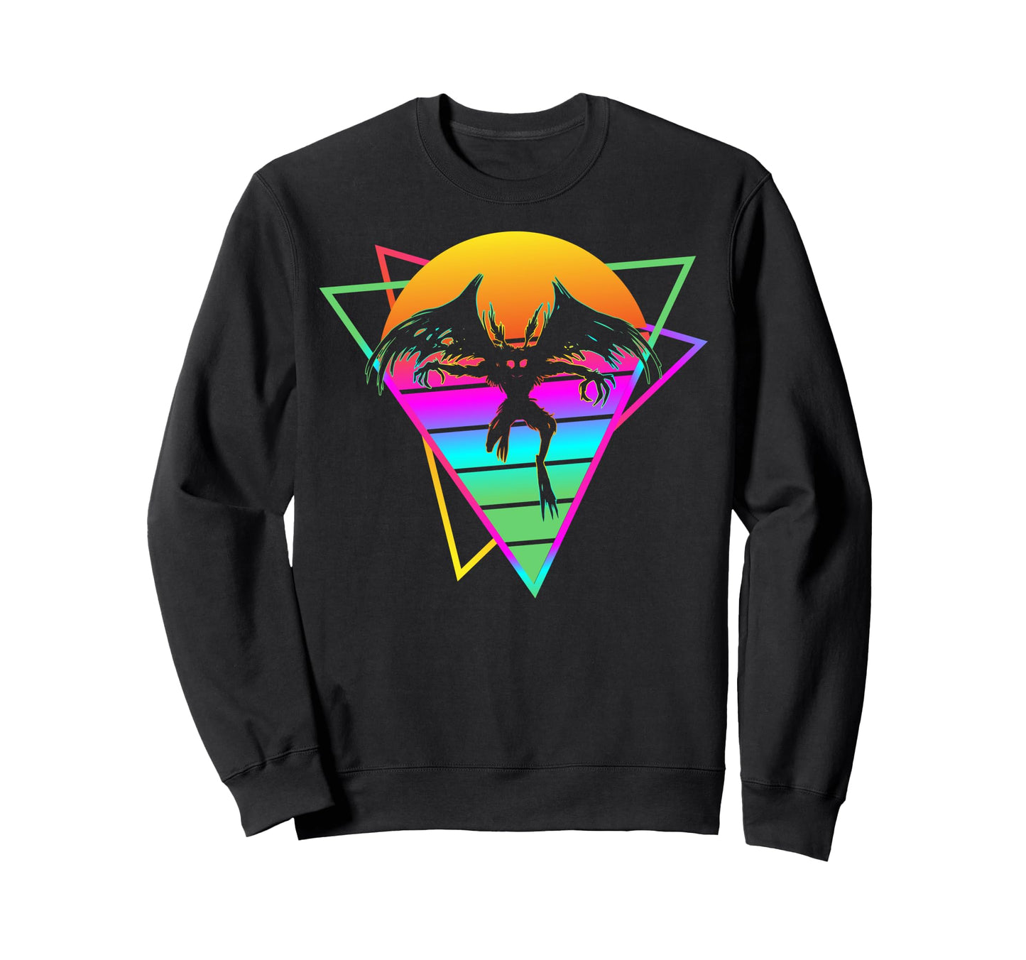 Vaporwave Aesthetic Mothman Sweatshirt - Minimalist Print Unisex - T-Shirt, Sweatshirt, Hoodie