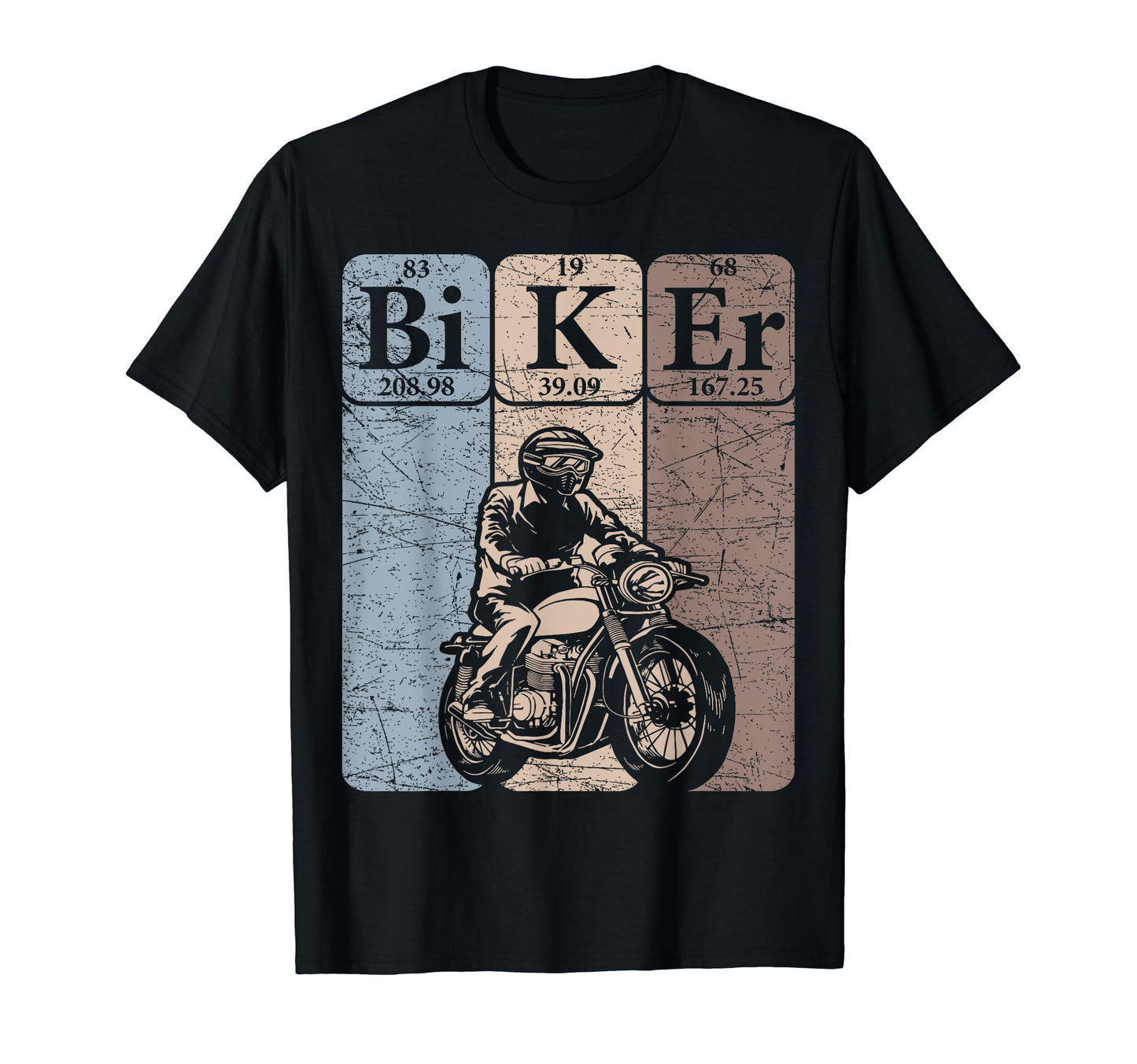 Biker Periodic Table Elements T-Shirt - Custom Art Print for Adults - T-Shirt, Sweatshirt, Hoodie