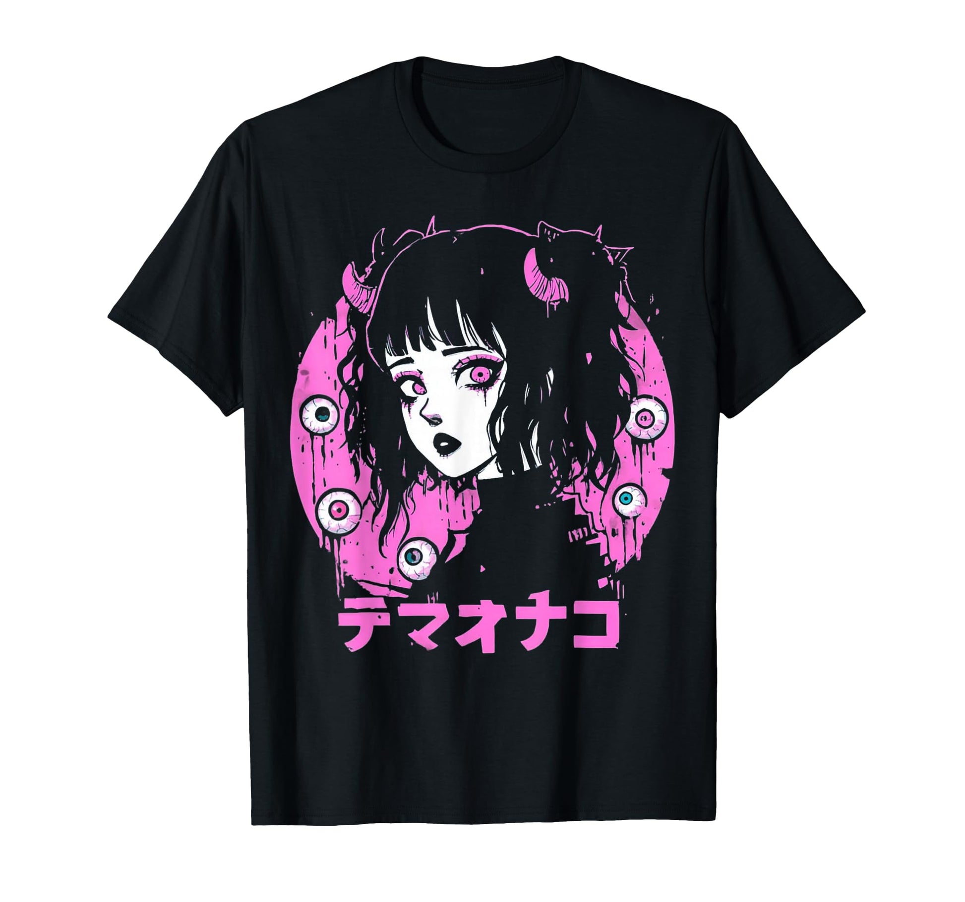 Goth Grunge Demon Anime Waifu Horror T-Shirt - Streetwear Style for Adults - T-Shirt, Sweatshirt, Hoodie