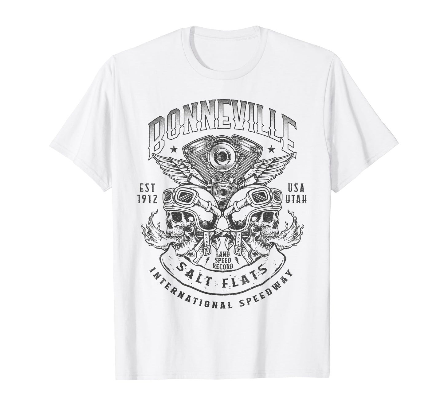 Bonneville Salt Flats Motorcycle Racing T-Shirt - Unique Graphic Unisex - T-Shirt, Sweatshirt, Hoodie