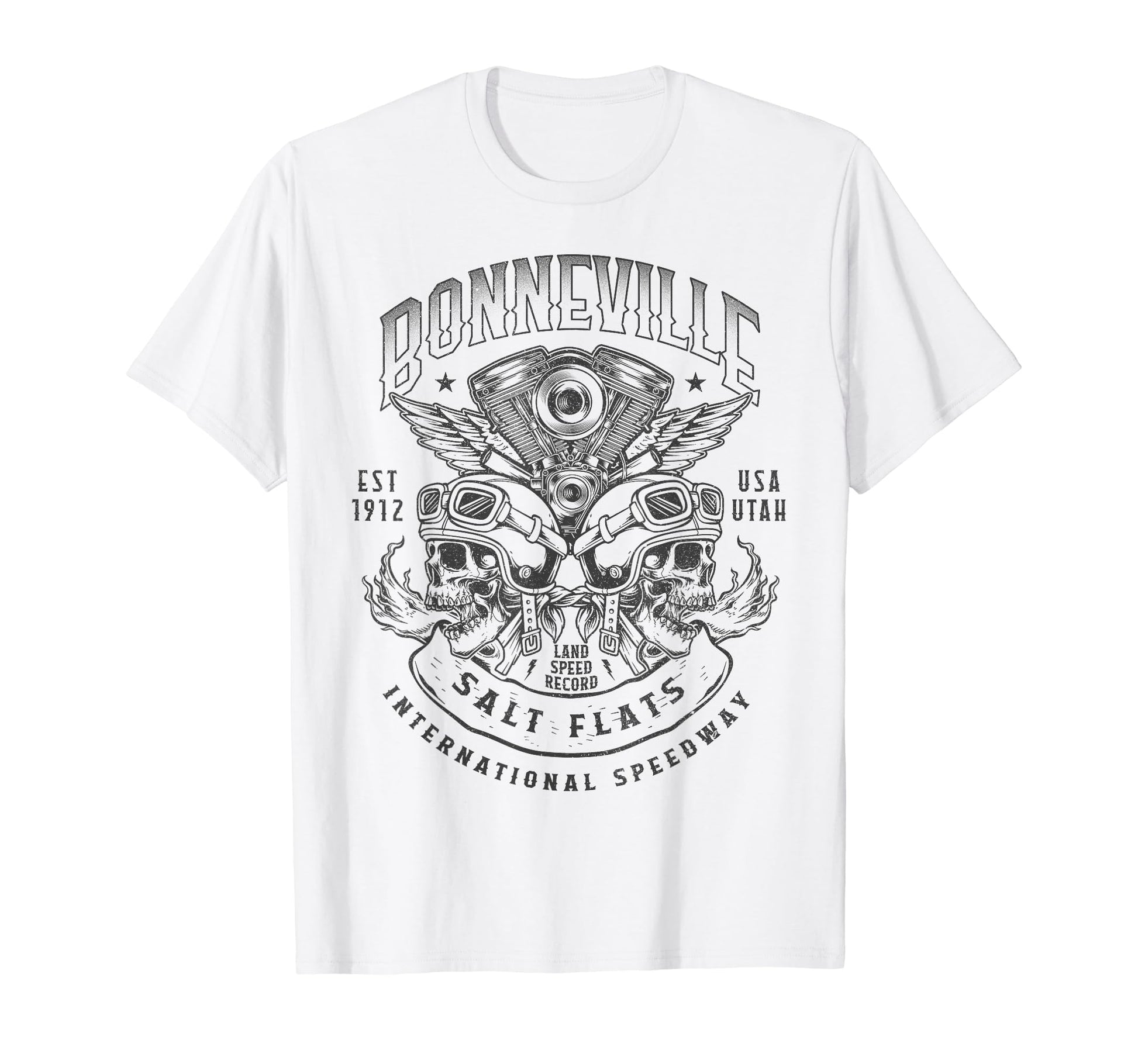 Bonneville Salt Flats Motorcycle Racing T-Shirt - Unique Graphic Unisex - T-Shirt, Sweatshirt, Hoodie