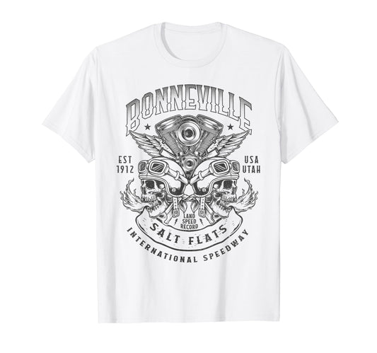 Bonneville Salt Flats Motorcycle Racing T-Shirt - Unique Graphic Unisex - T-Shirt, Sweatshirt, Hoodie