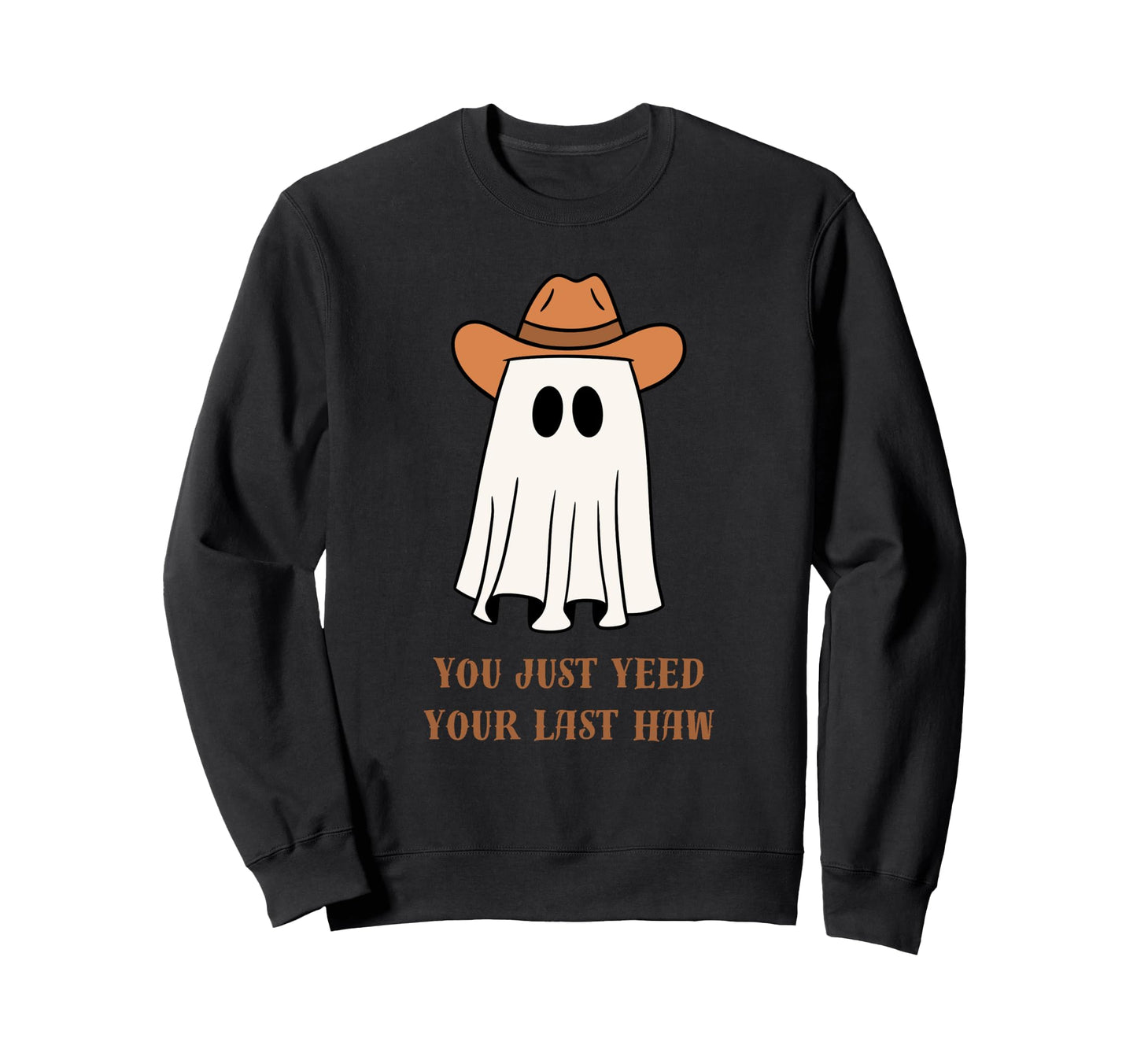 Cowboy Ghost Halloween Western Sweatshirt - Trendy Graphic for Adults - T-Shirt, Sweatshirt, Hoodie