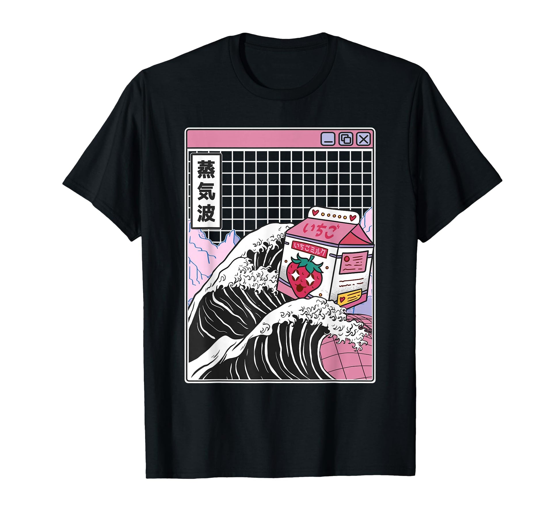 Strawberry Milk Kanagawa Wave T-Shirt - Streetwear Style for Adults - T-Shirt, Sweatshirt, Hoodie