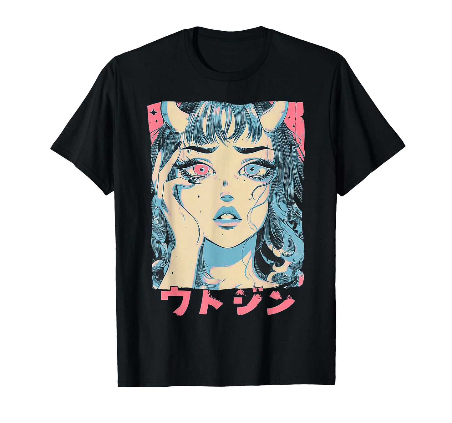 Goth Grunge Demon Anime Waifu Horror T-Shirt - Unique Graphic Men Women - T-Shirt, Sweatshirt, Hoodie