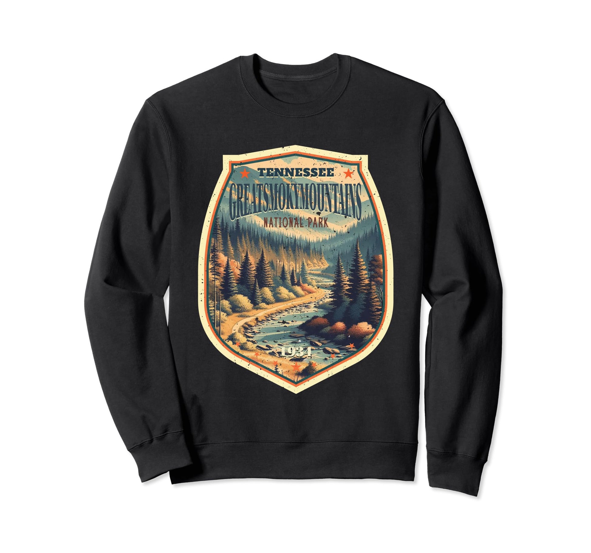 Great Smoky Mountains National Sweatshirt - Custom Art Print Men Women - T-Shirt, Sweatshirt, Hoodie