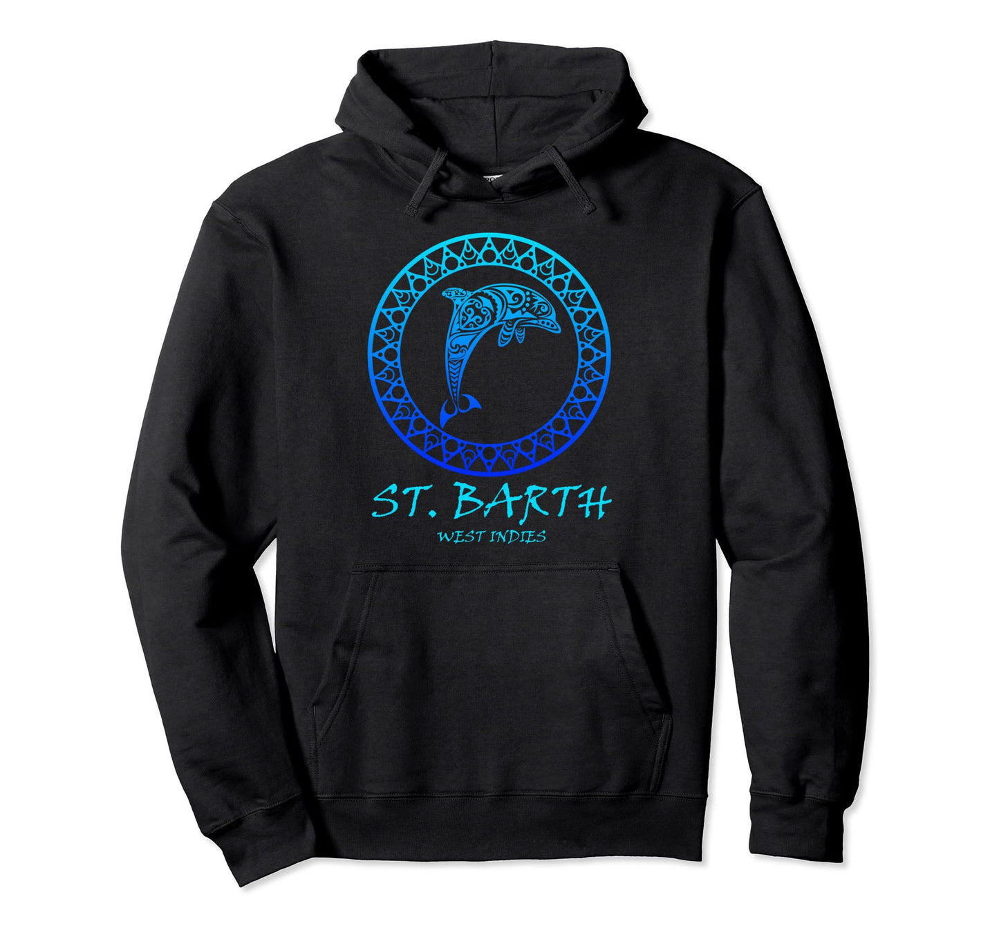 St Barth West Indies Tribal Dolphin Hoodie - Minimalist Print Men Women - T-Shirt, Sweatshirt, Hoodie