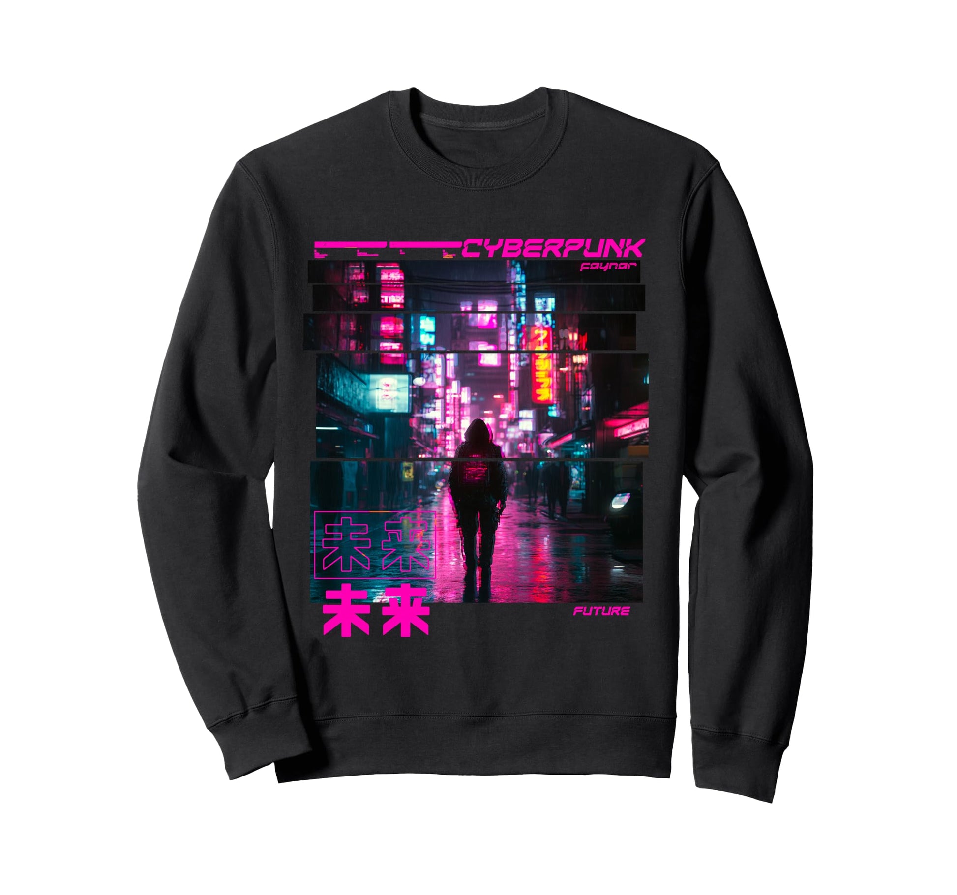 Japanese Cyberpunk Aesthetic Vaporwave Sweatshirt - Graphic Print Unisex - T-Shirt, Sweatshirt, Hoodie