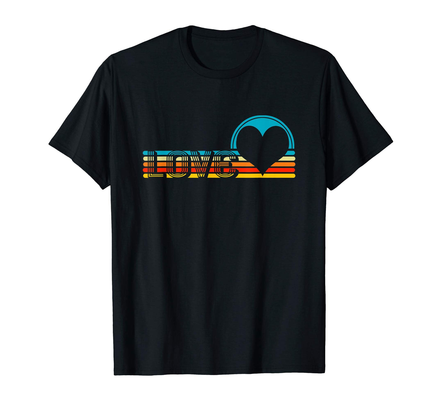 Valentine Love Rainbow Heart T-Shirt - Novelty Apparel Unisex - T-Shirt, Sweatshirt, Hoodie