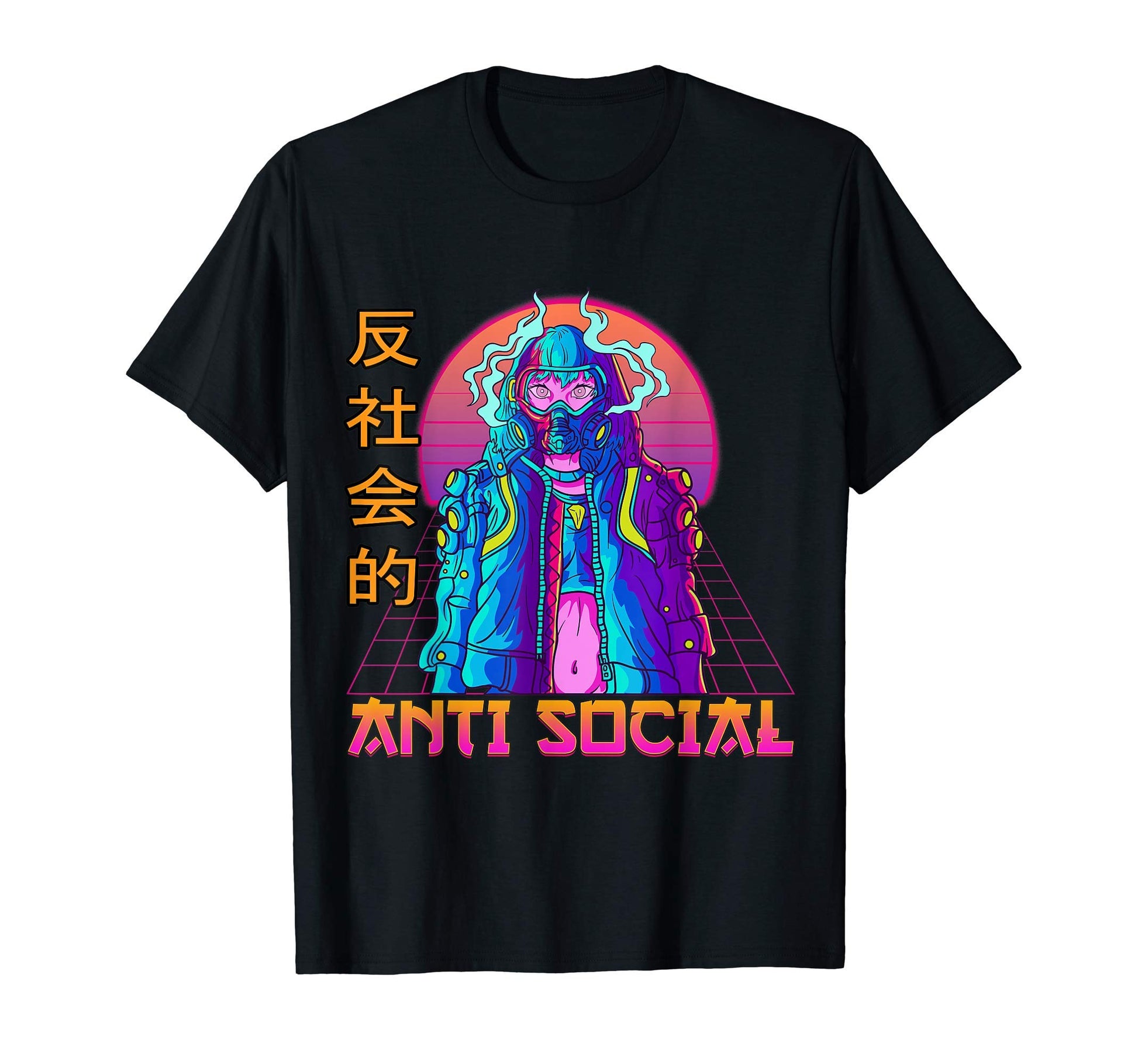 Anime Anti Social Aesthetic Japanese T-Shirt - Streetwear Style Unisex - T-Shirt, Sweatshirt, Hoodie