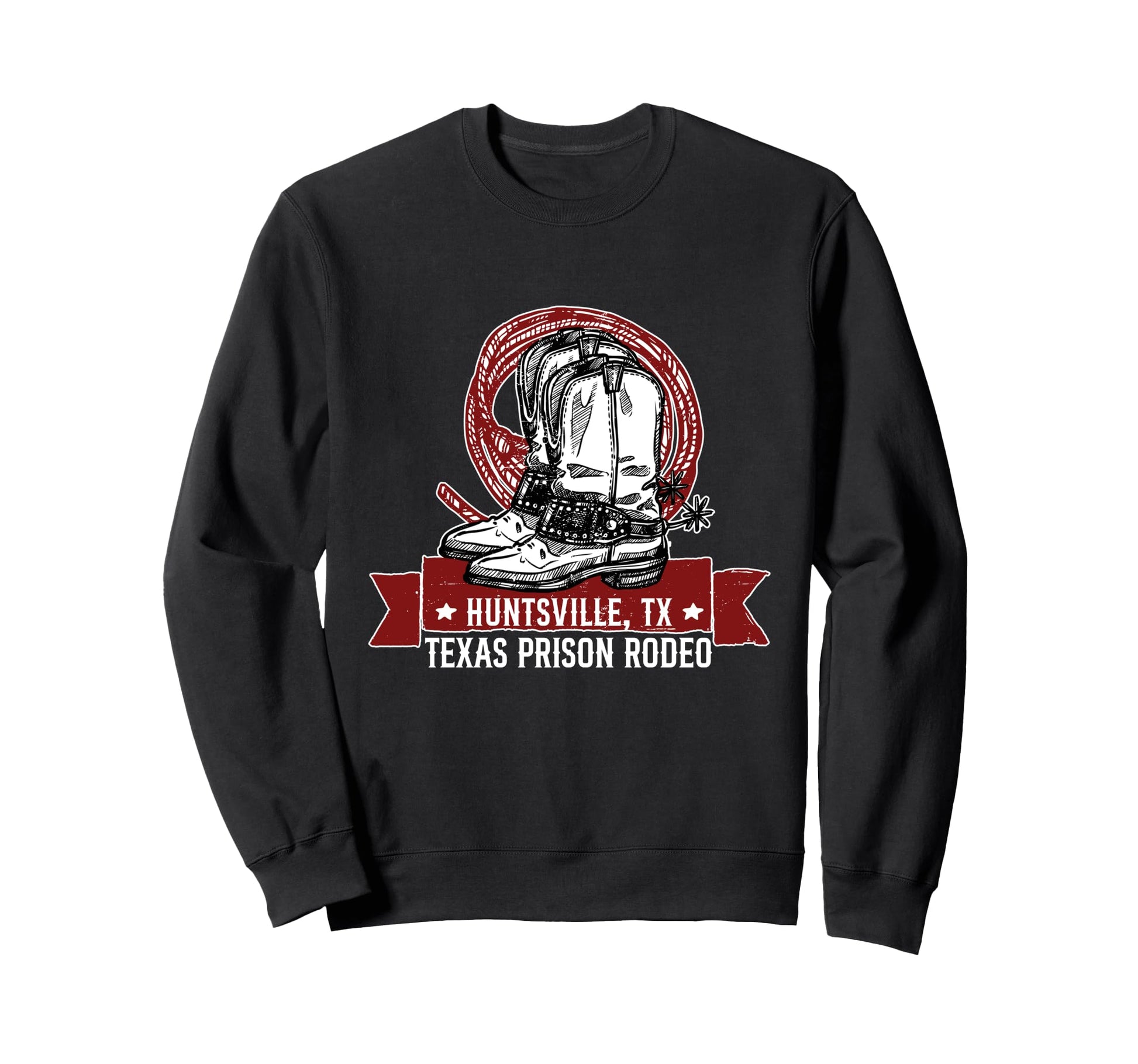 Huntsville Texas Cowboy Boots Sweatshirt - Casual Everyday Wear for Adults - T-Shirt, Sweatshirt, Hoodie