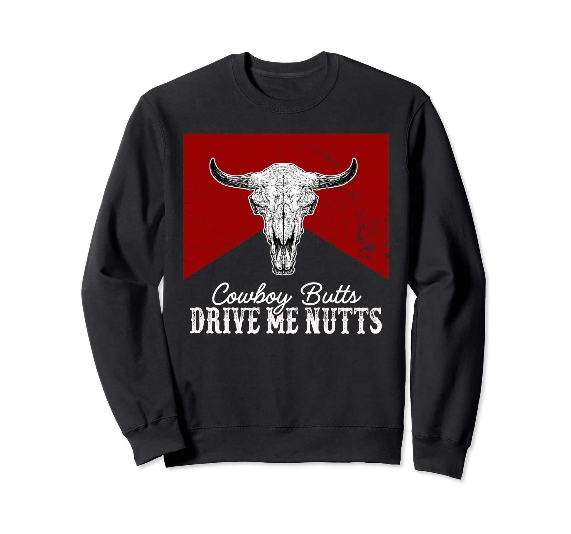 Western Country Bull Skull Cowboy Sweatshirt - Streetwear Style Men Women - T-Shirt, Sweatshirt, Hoodie