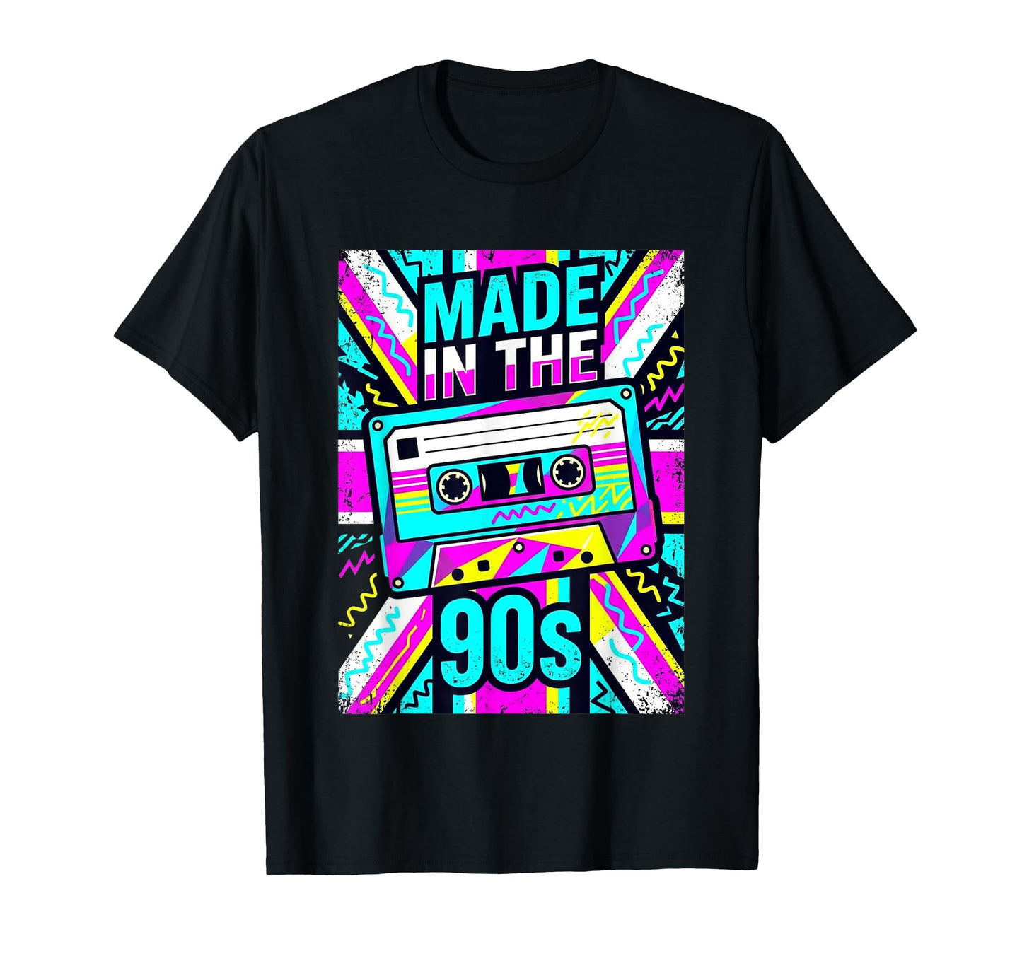 90S Cassette Tape Geometric Grunge T-Shirt - Fun Novelty Design Men Women - T-Shirt, Sweatshirt, Hoodie