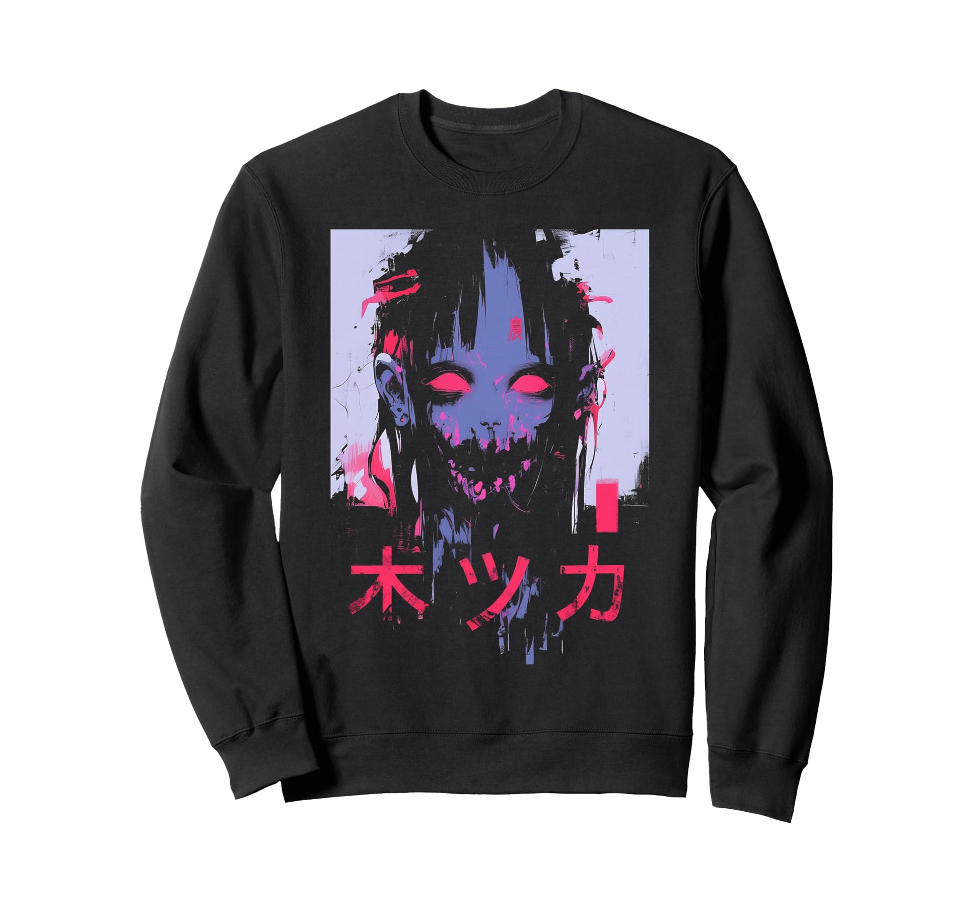 Goth Grunge Demon Anime Waifu Sweatshirt - Casual Everyday Wear Men Women - T-Shirt, Sweatshirt, Hoodie