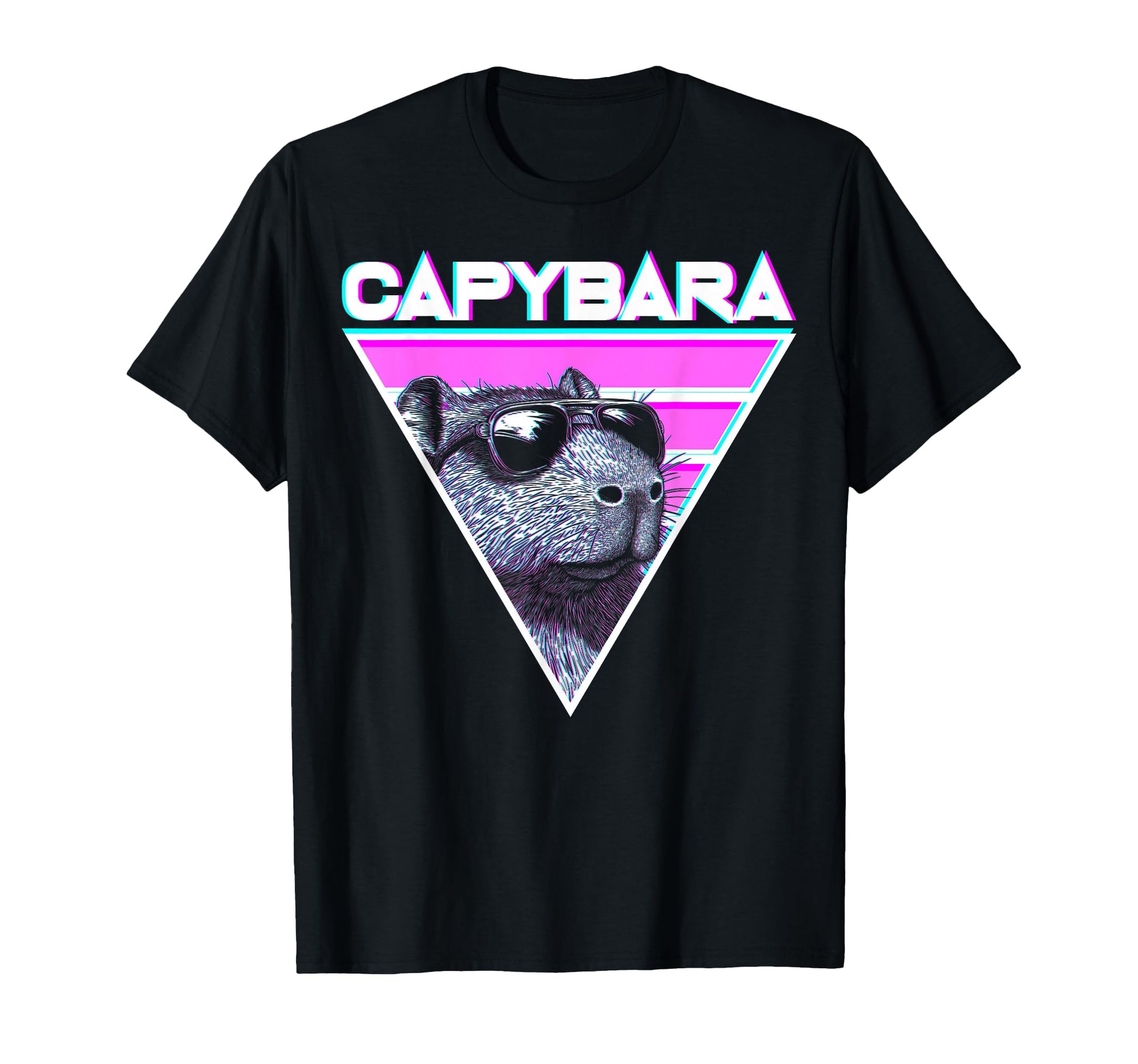 Capybara Capibara Sunglasses Vaporwave T-Shirt - Unique Graphic Unisex - T-Shirt, Sweatshirt, Hoodie
