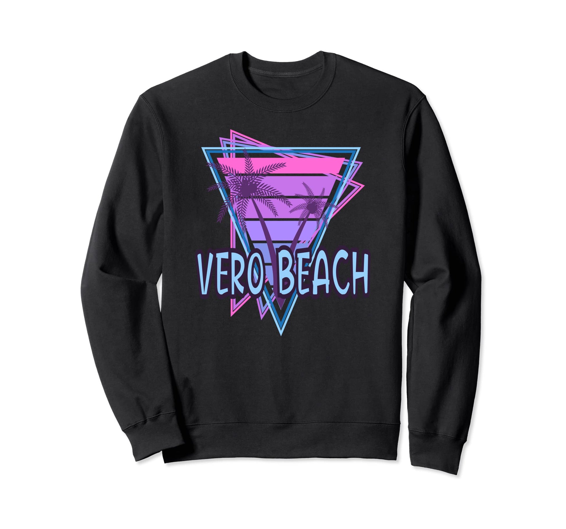 Vero Beach Vacation Vaporwave Sweatshirt - Trendy Graphic for Adults - T-Shirt, Sweatshirt, Hoodie
