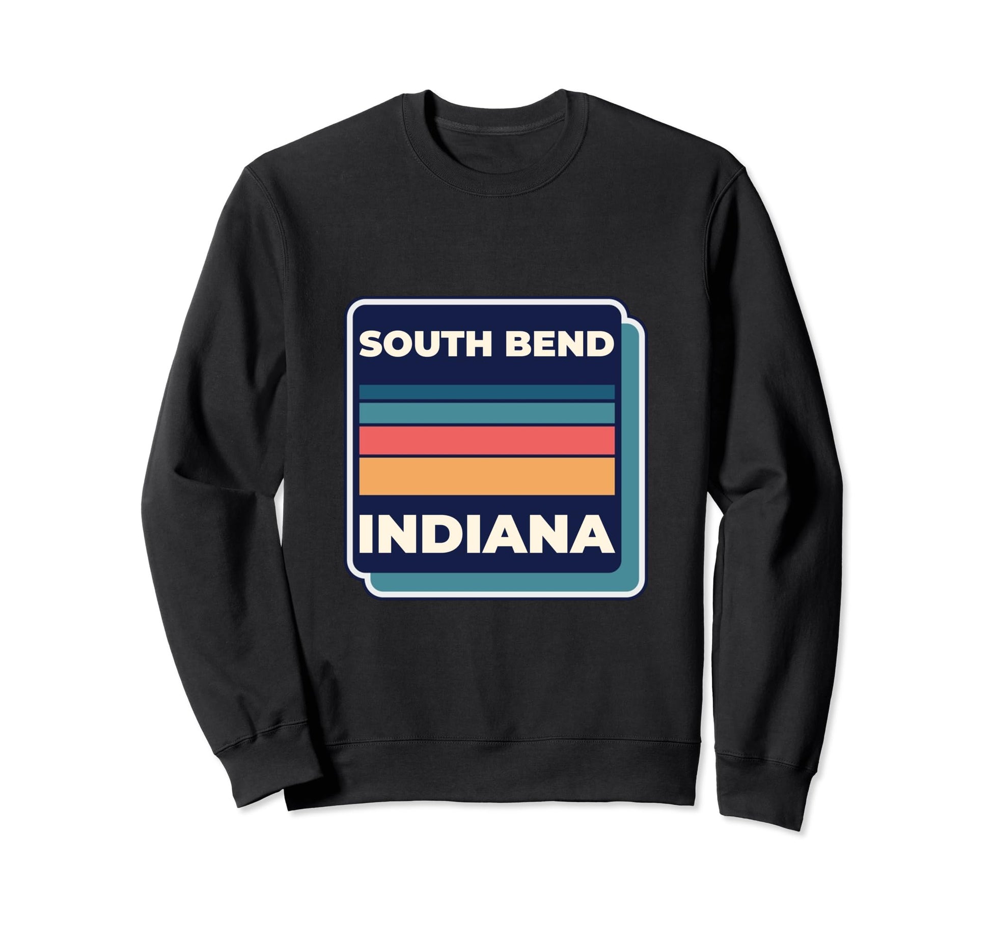 1980S Rainbow Stripes South Bend Sweatshirt - Novelty Apparel Men Women - T-Shirt, Sweatshirt, Hoodie