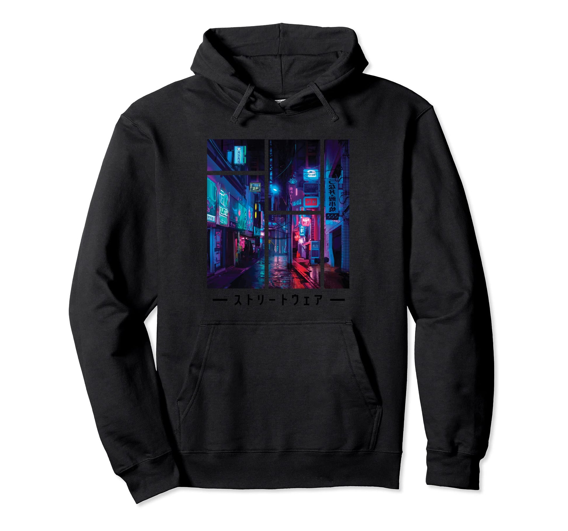 Cyberpunk Synthwave City Vaporwave Aesthetic Hoodie - Unique Graphic Unisex - T-Shirt, Sweatshirt, Hoodie
