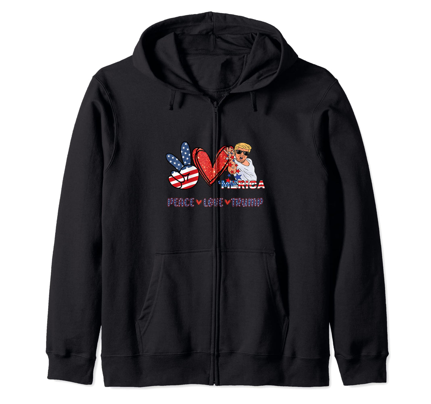 Love Trump Store Usa Sign Heart Sweatshirt - Custom Art Print Unisex - T-Shirt, Sweatshirt, Hoodie