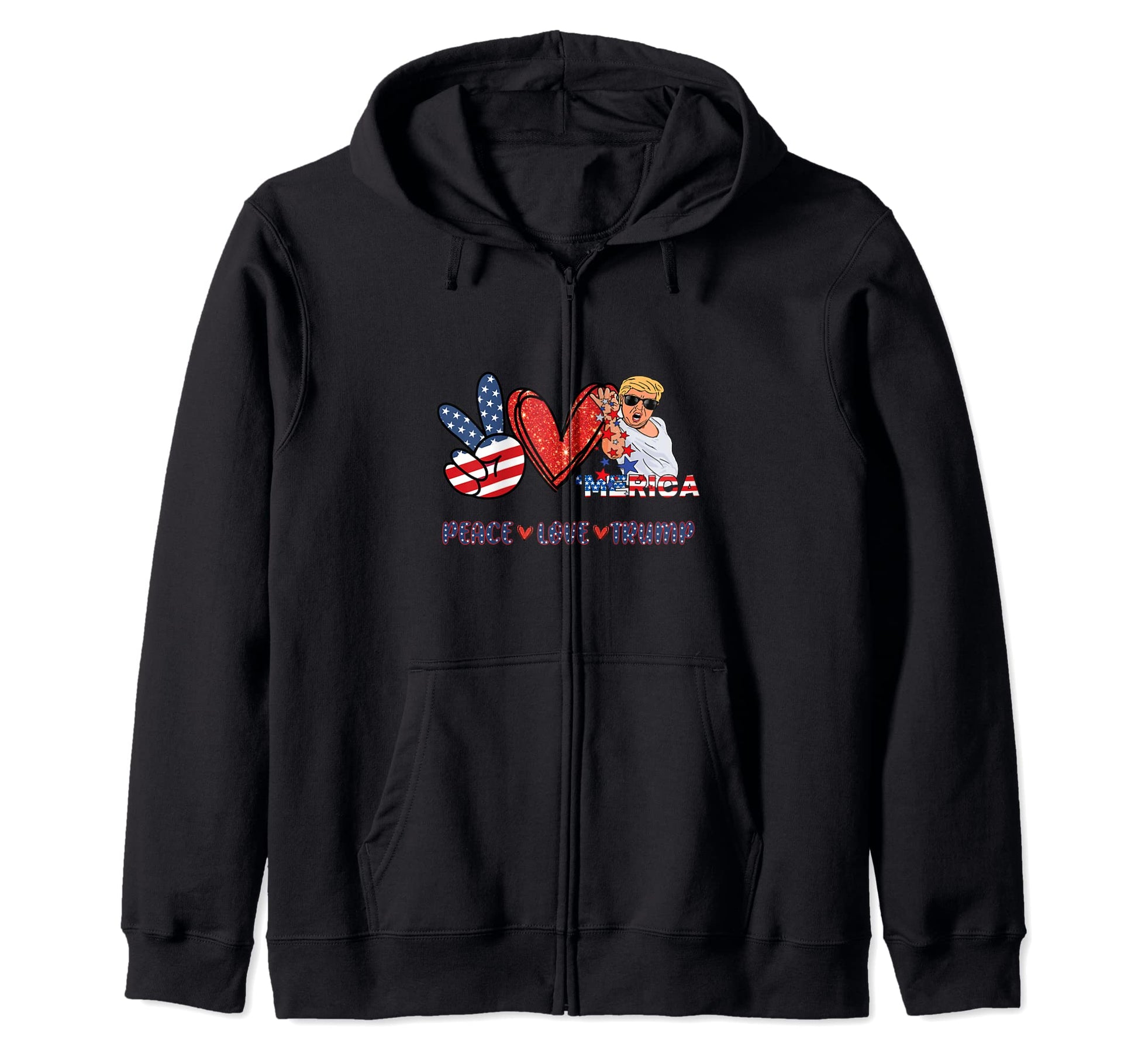 Love Trump Store Usa Sign Heart Sweatshirt - Custom Art Print Unisex - T-Shirt, Sweatshirt, Hoodie