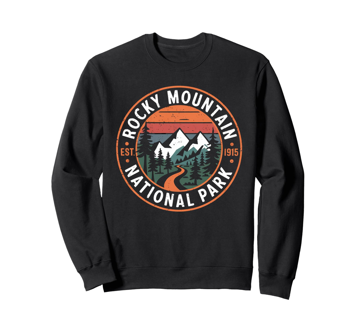 Rocky Mountain National Park Badge Sweatshirt - Graphic Print Unisex - T-Shirt, Sweatshirt, Hoodie