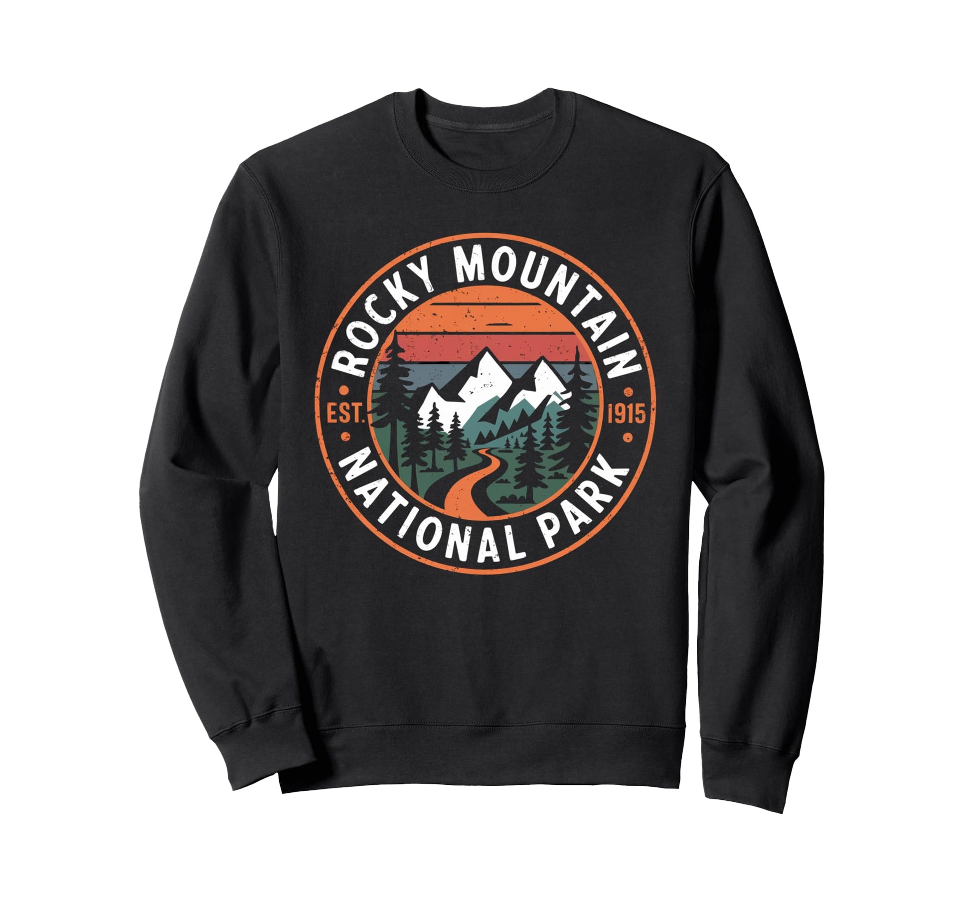 Rocky Mountain National Park Badge Sweatshirt - Graphic Print Unisex - T-Shirt, Sweatshirt, Hoodie