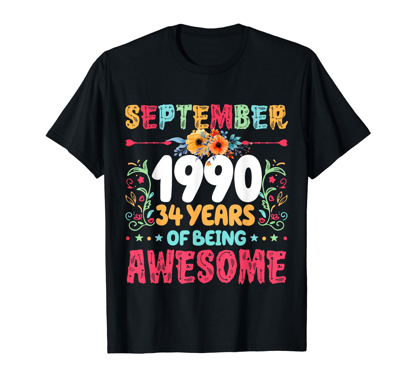 Since September 1990 34 Years Being T-Shirt - Streetwear Style for Adults - T-Shirt, Sweatshirt, Hoodie