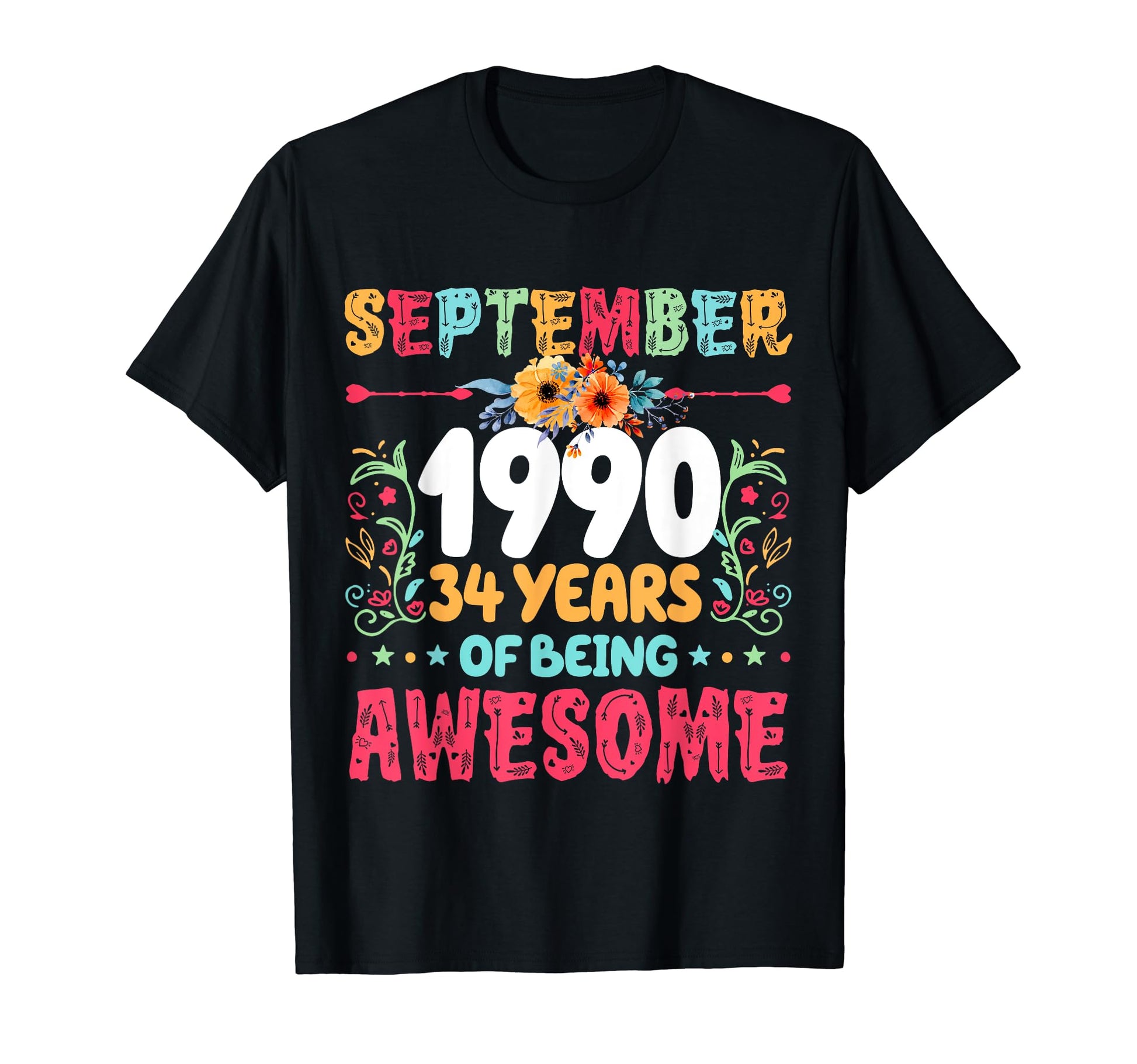 Since September 1990 34 Years Being T-Shirt - Streetwear Style for Adults - T-Shirt, Sweatshirt, Hoodie