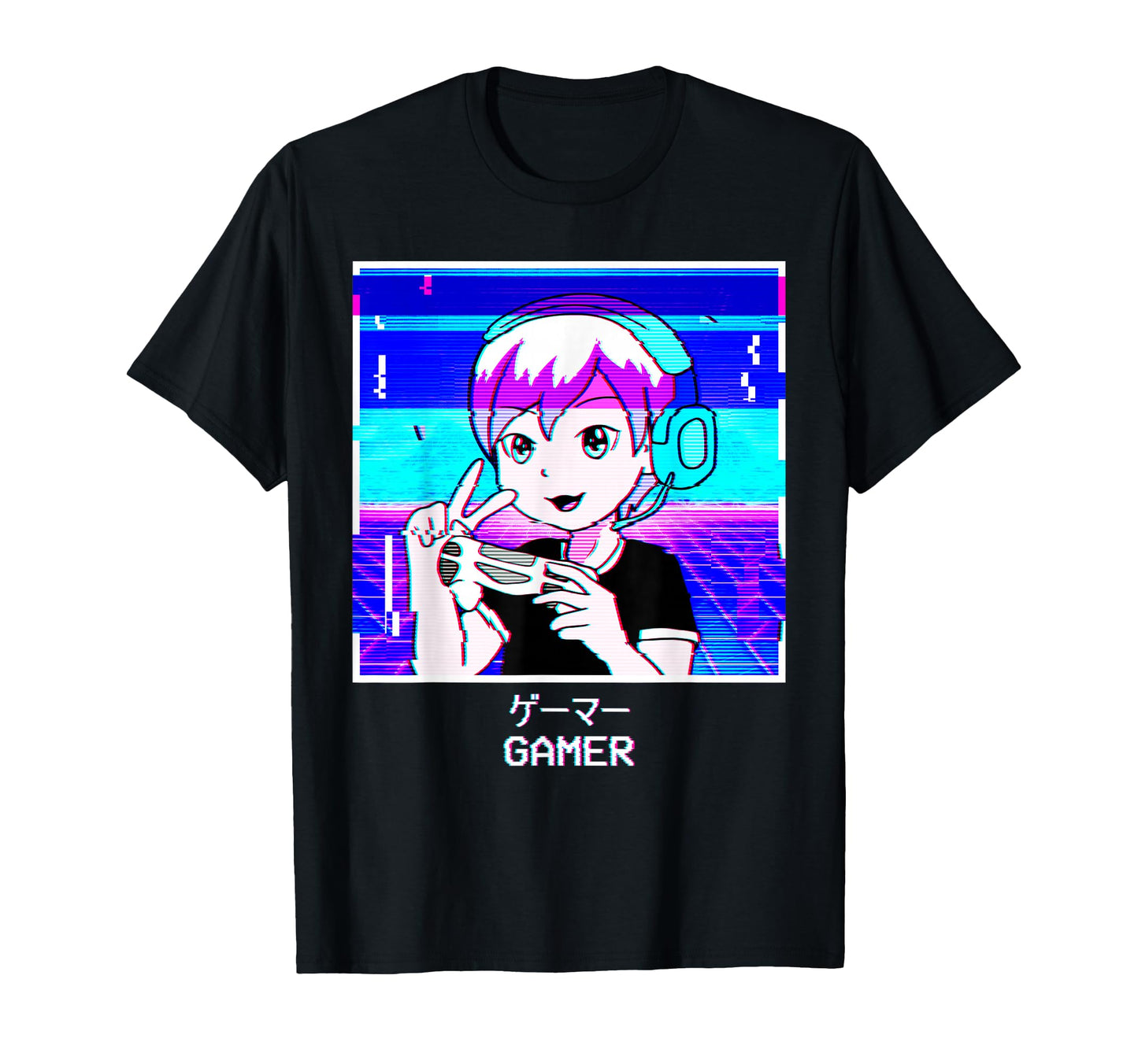 Gamer Anime Japanese Vaporwave Aesthetic T-Shirt - Unique Graphic Unisex - T-Shirt, Sweatshirt, Hoodie
