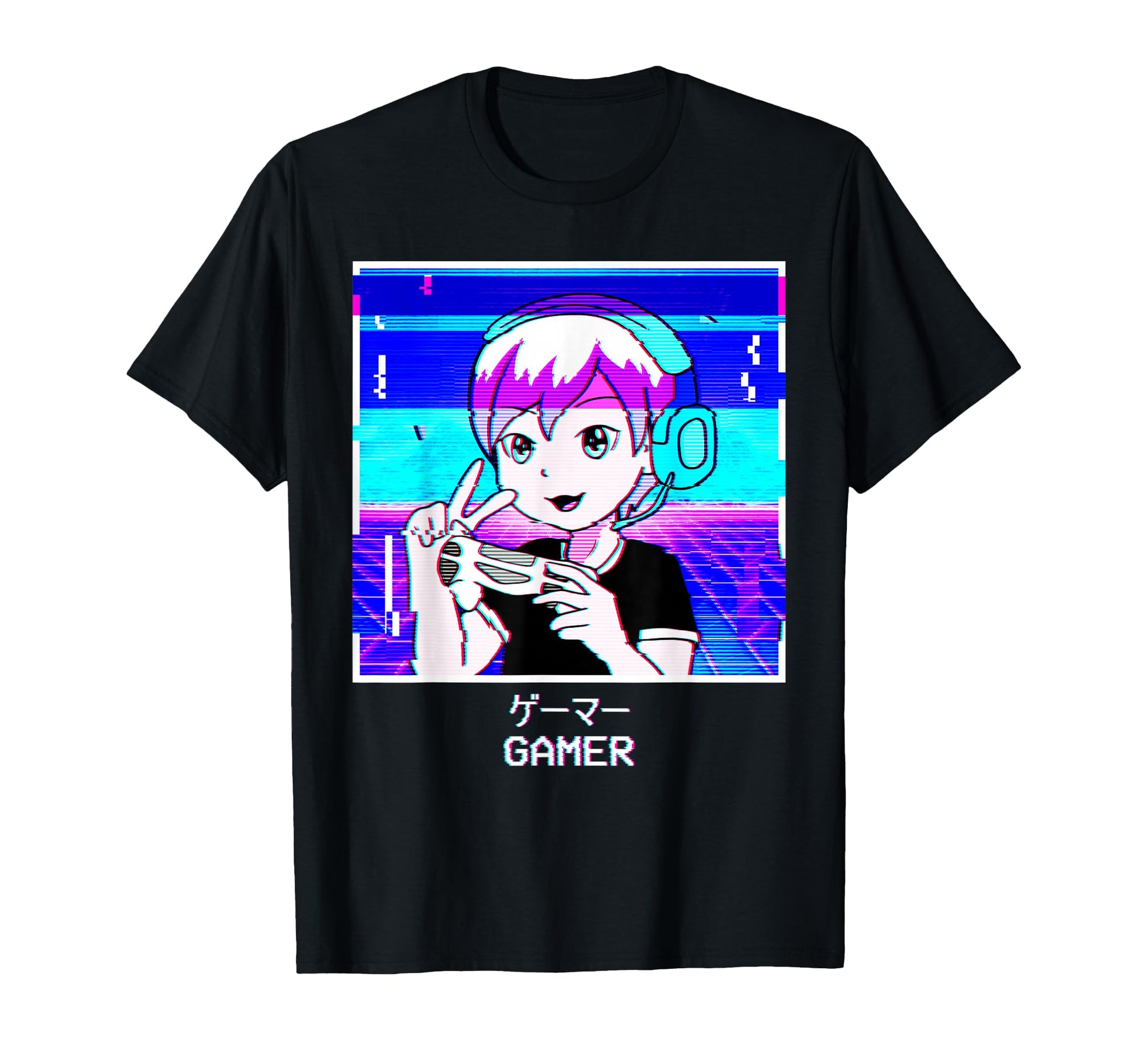 Gamer Anime Japanese Vaporwave Aesthetic T-Shirt - Unique Graphic Unisex - T-Shirt, Sweatshirt, Hoodie