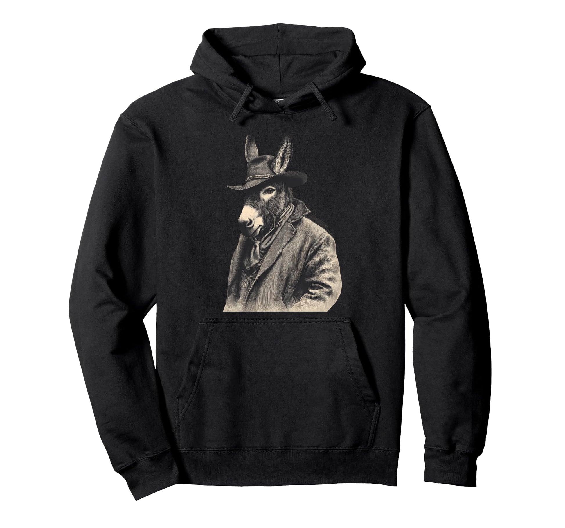 Country Cowboy Donkey Rodeo Cowgirl Hoodie - Streetwear Style for Adults - T-Shirt, Sweatshirt, Hoodie